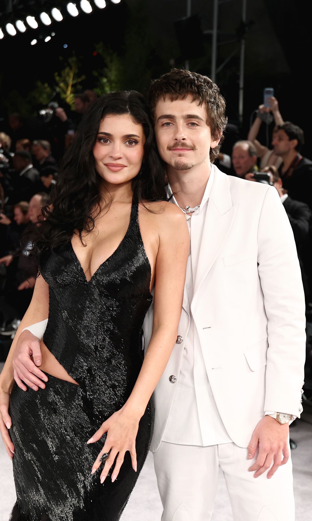 Kylie Jenner and Timothée Chalamet attend the 2026 Vanity Fair Oscar Party Hosted By Mark Guiducci at Los Angeles County Museum of Art on March 15, 2026 in Los Angeles, California. (Photo by Cindy Ord/VF26/Getty Images for Vanity Fair)