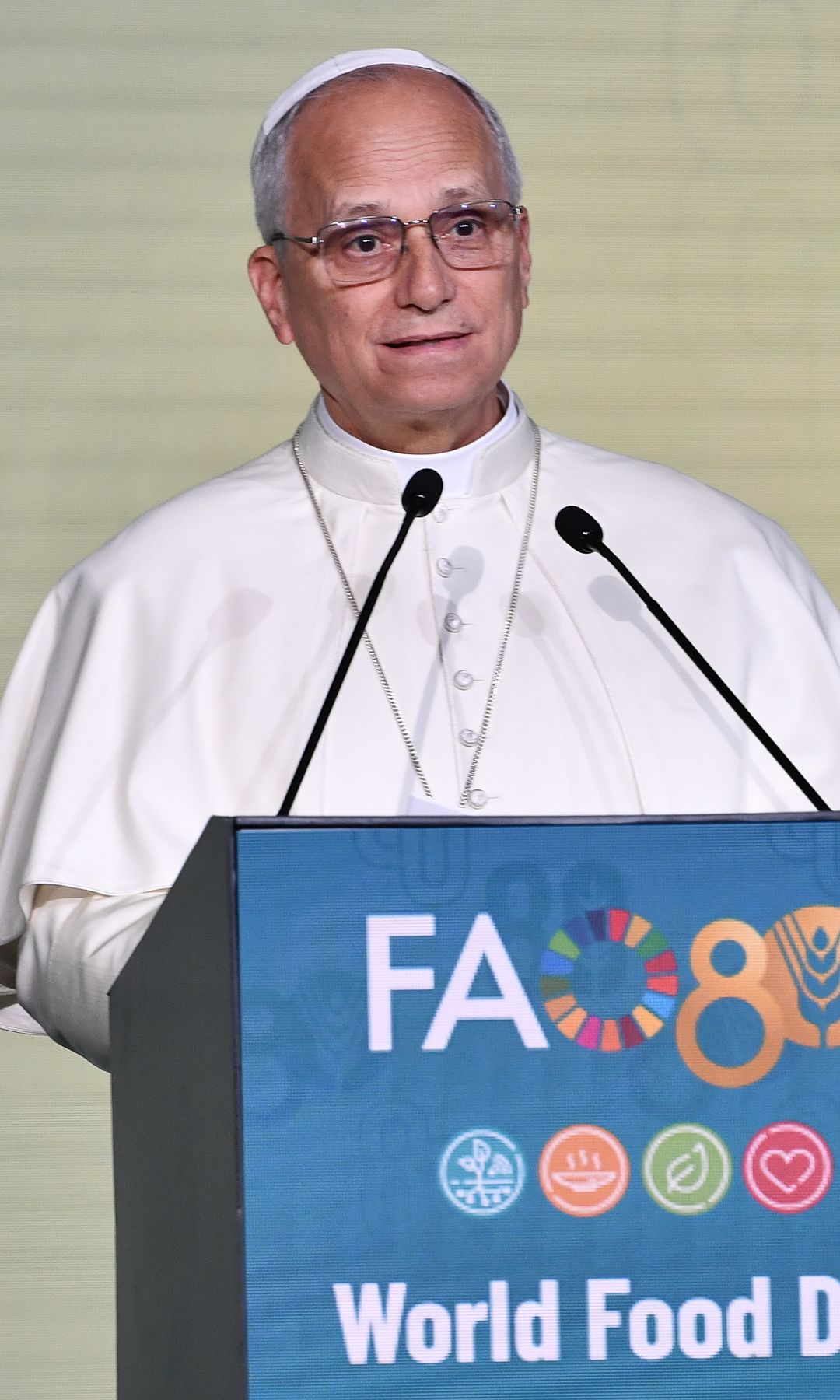 Pope Leo was one of the speakers on today's World Food Day event