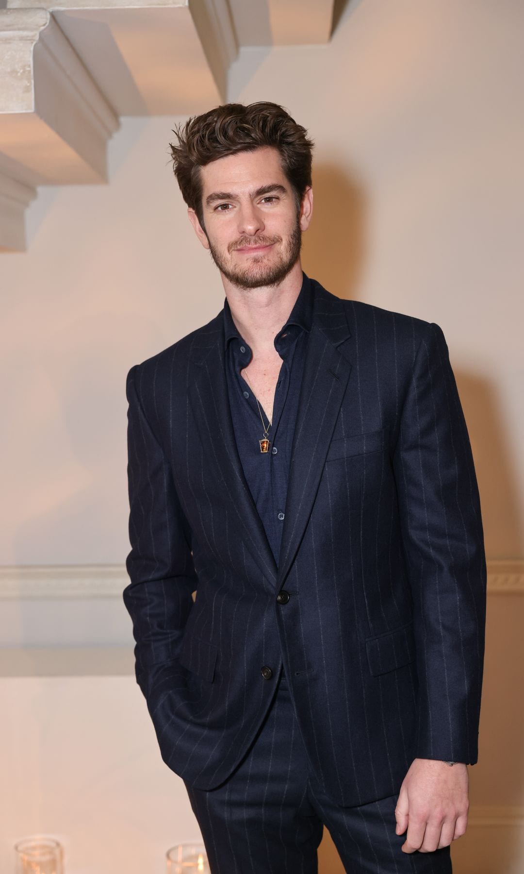 Andrew Garfield attends the Loro Piana event celebrating the annual Record Bale Award on February 1, 2024 in London, England