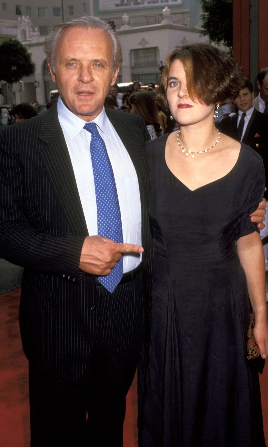 Anthony and Abigail Hopkins at the premiere of 'Remains of the Day'