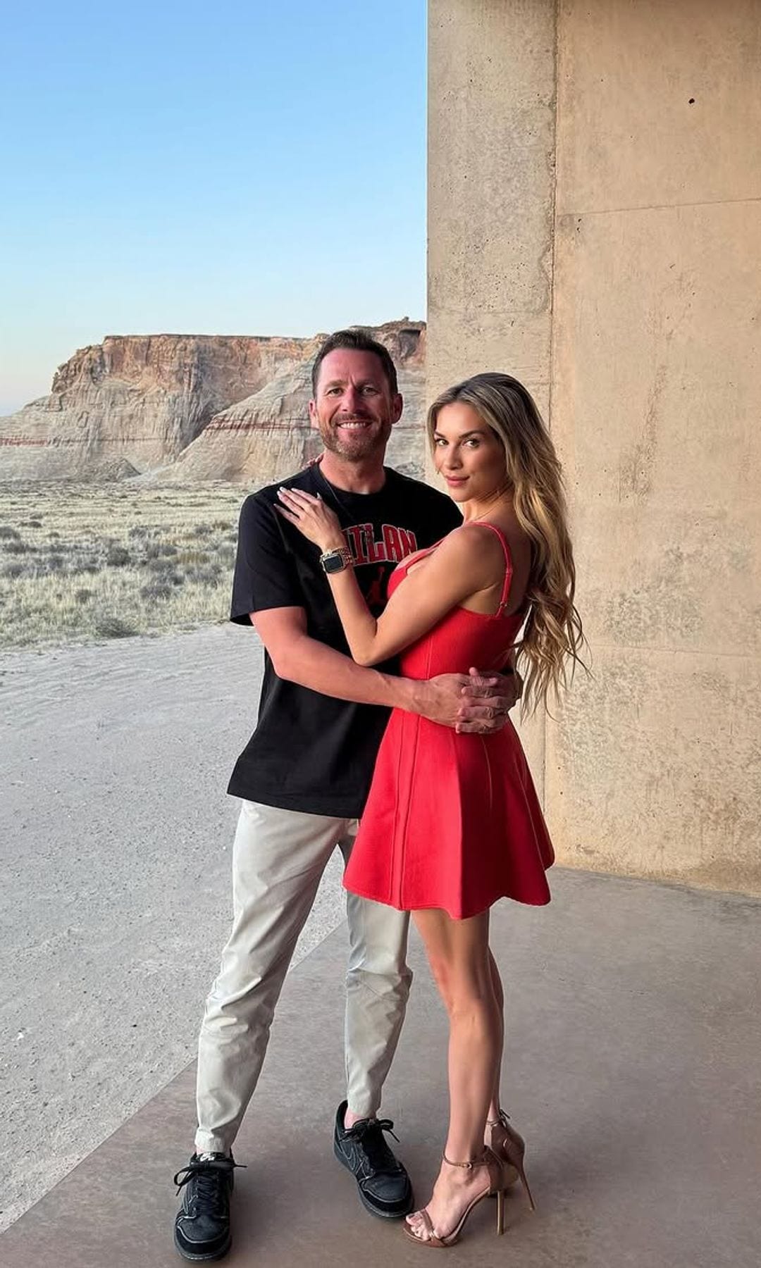 Allison Holker with her new partner Adam Edmunds in the Utah desert