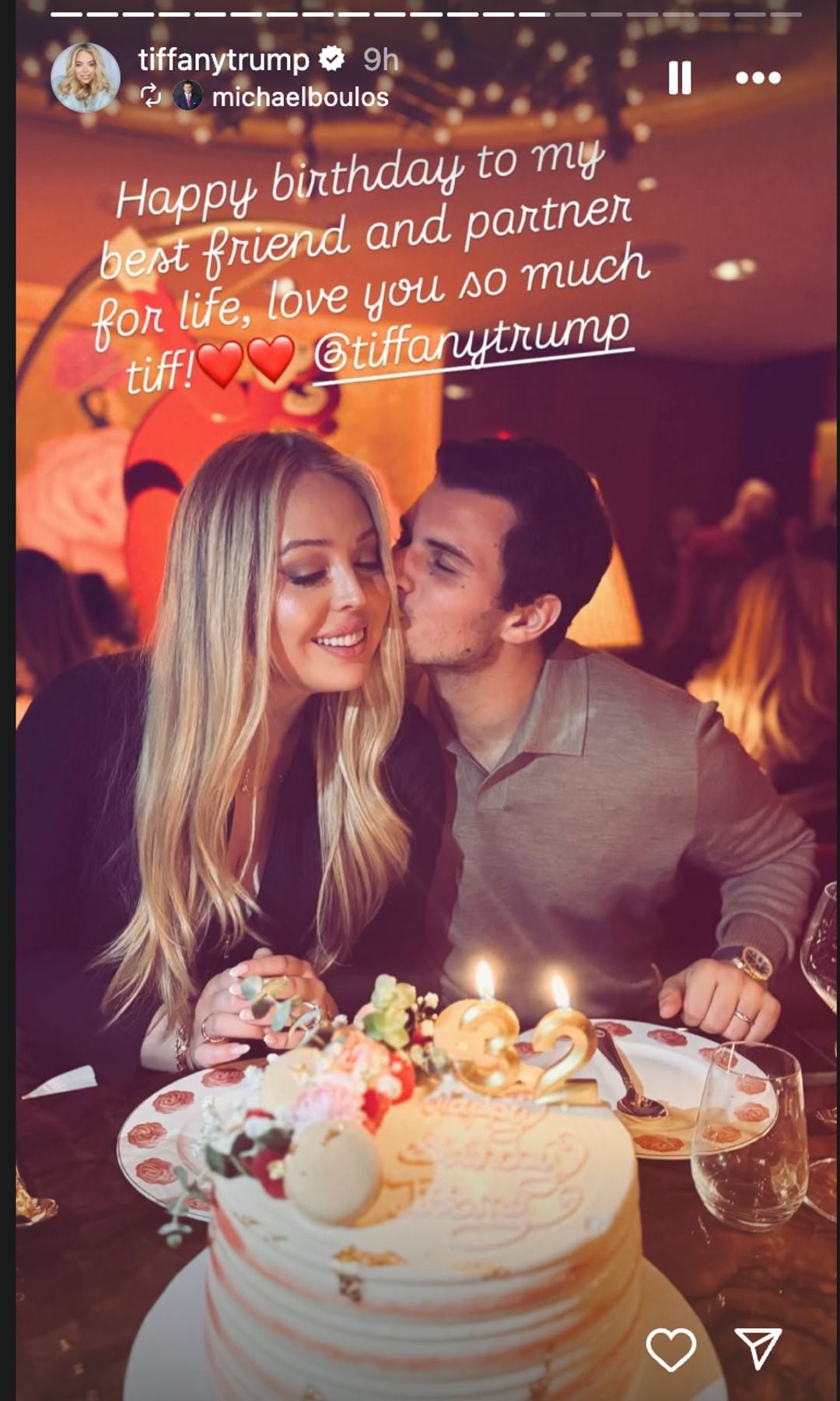 Tiffany Trump celebrates her first birthday with her 'little man'