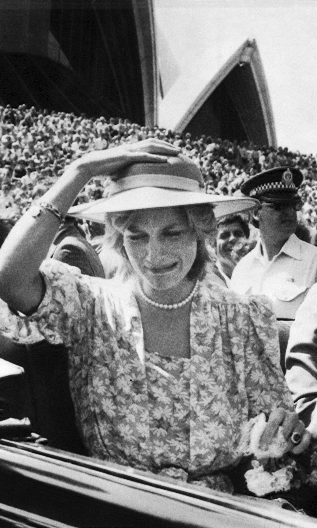 Princess Diana in 1983, on her tour to Australia