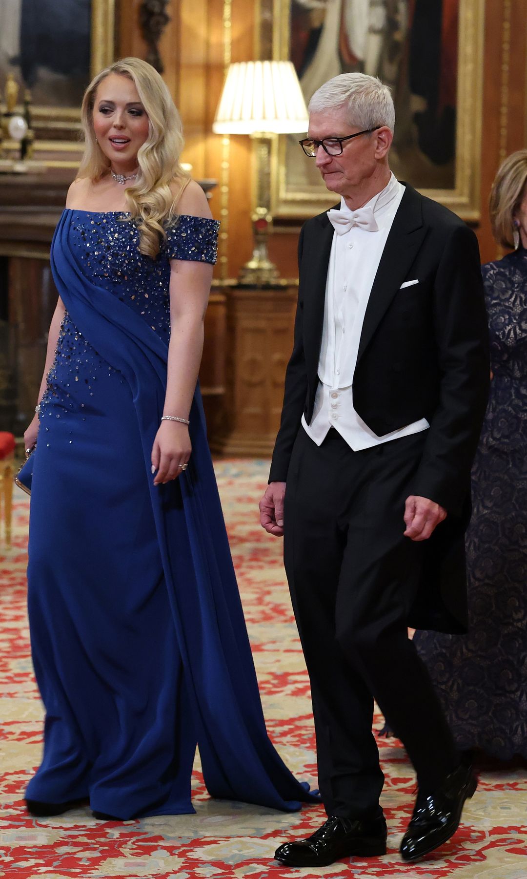 Tiffany Trump and Tim Cook attending the State visit by President Trump at Windsor Castle
