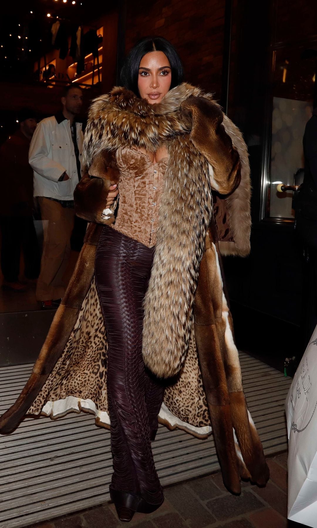 You won’t believe where Kim Kardashian wore this larger-than-life winter look to