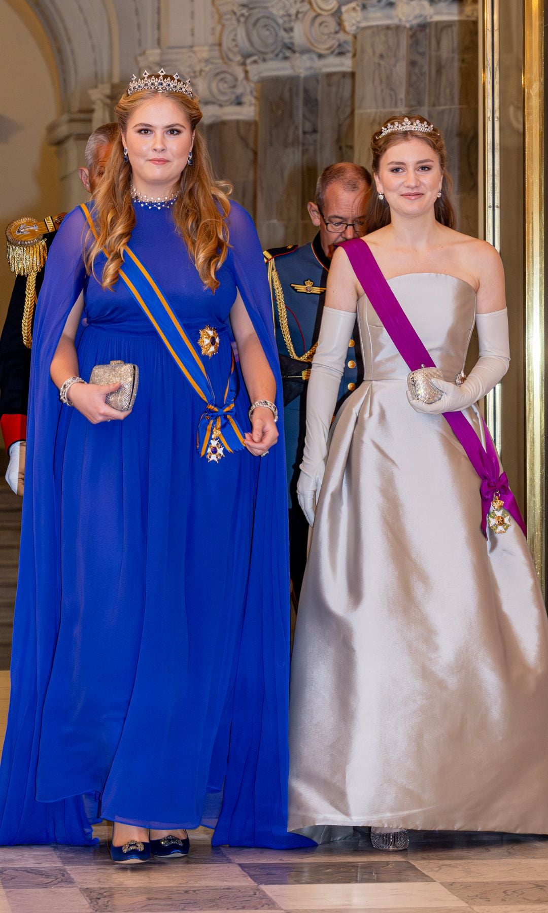 Princess Amalia and Princess Elisabeth at a gala dinner in 2023
