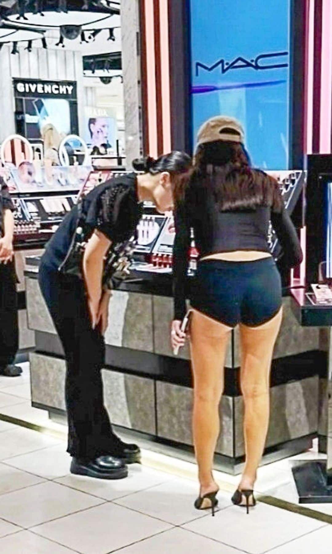 Censori and West were spotted checking out a makeup store