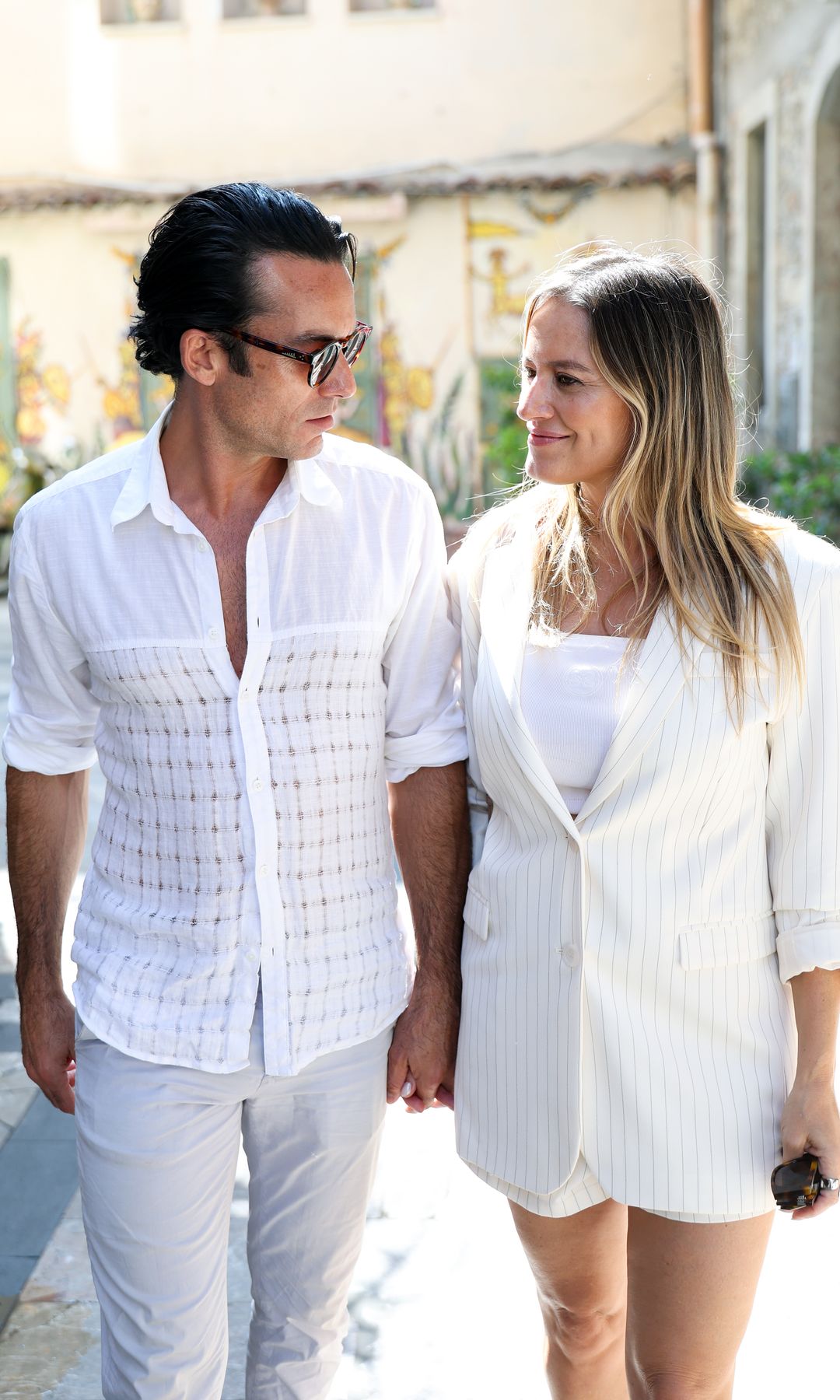 Aaron Diaz and Lola Ponce at the 71st Taormina Film Festival