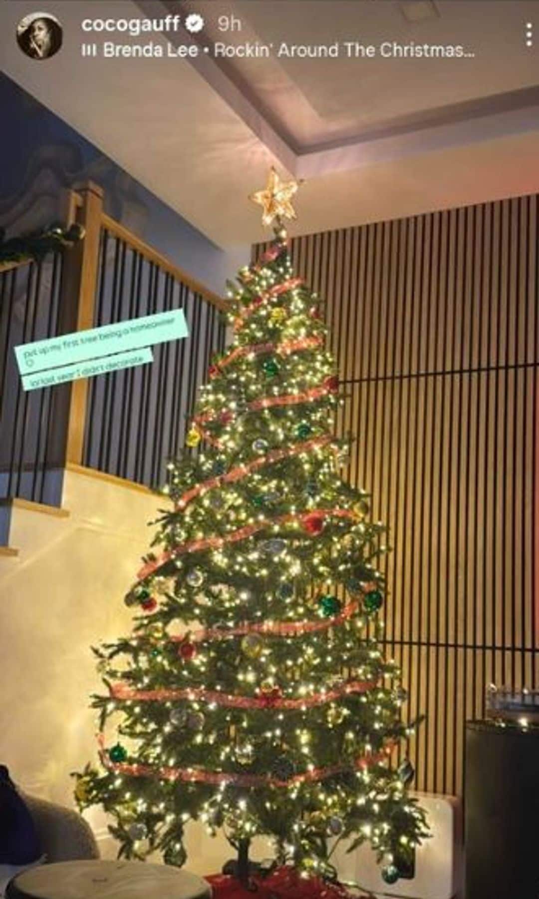 Coco Gauff’s first Christmas as a homeowner is pure holiday magic