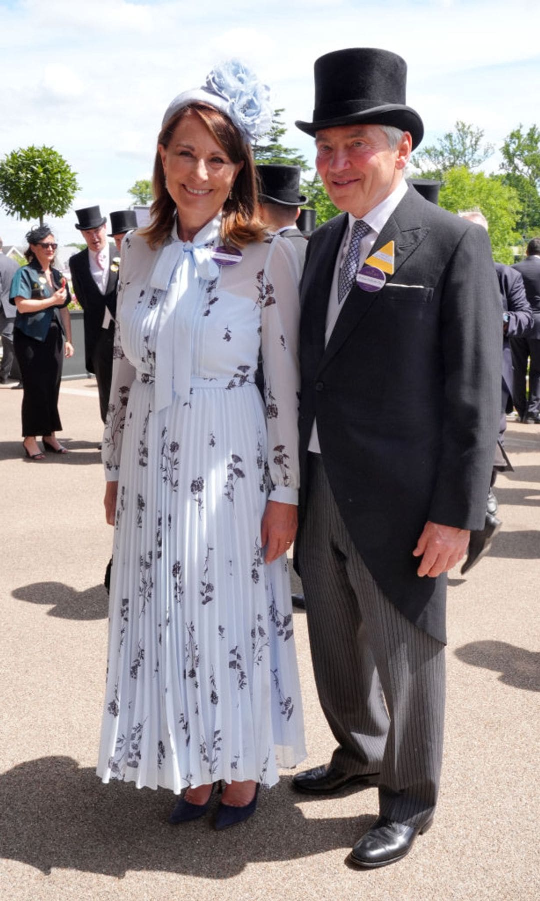 Carole Middleton and Michael Middleton during day two of Royal Ascot 2024
