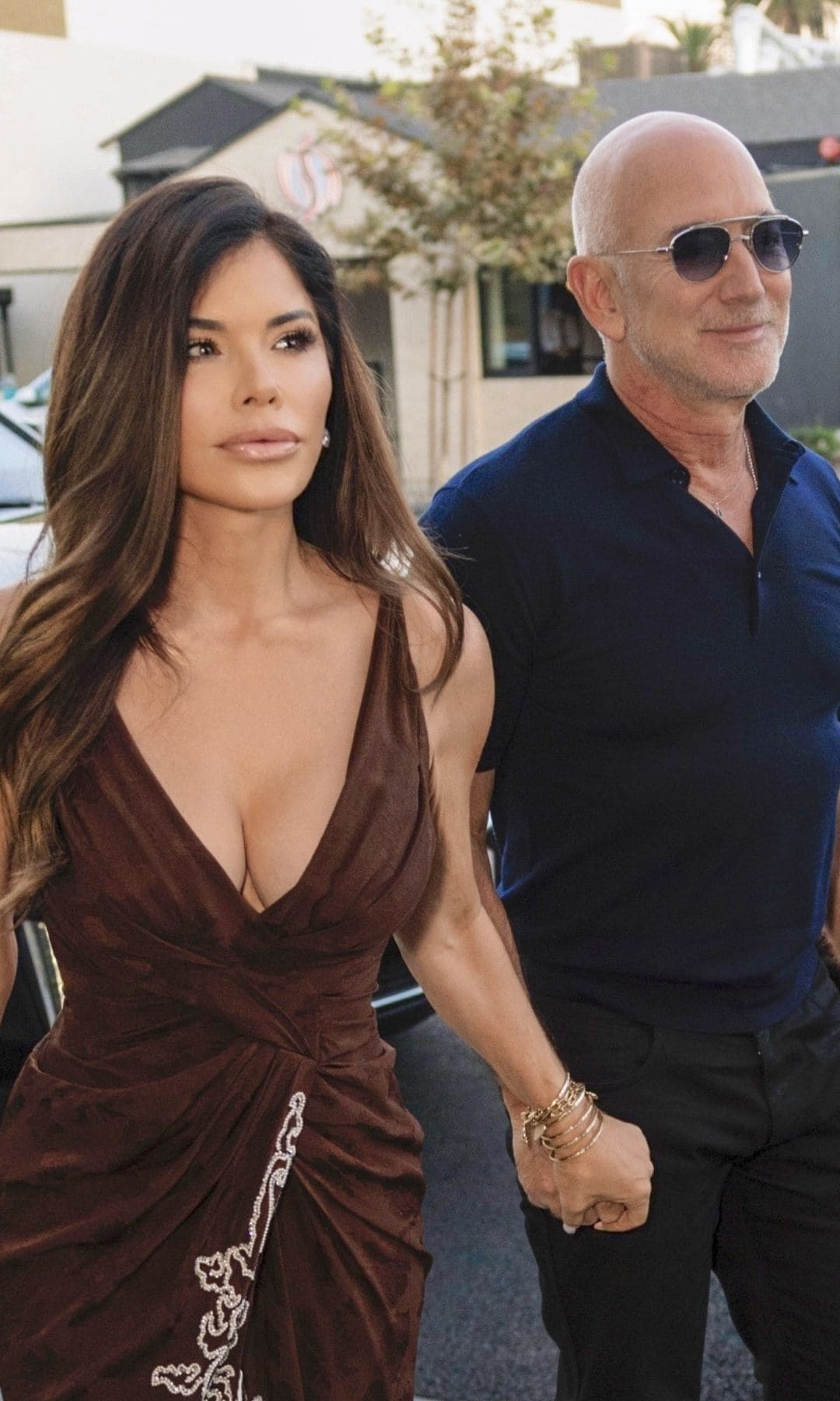 Lauren Sánchez Bezos is all smiles in vintage Dior gown with bold plunging neckline in LA