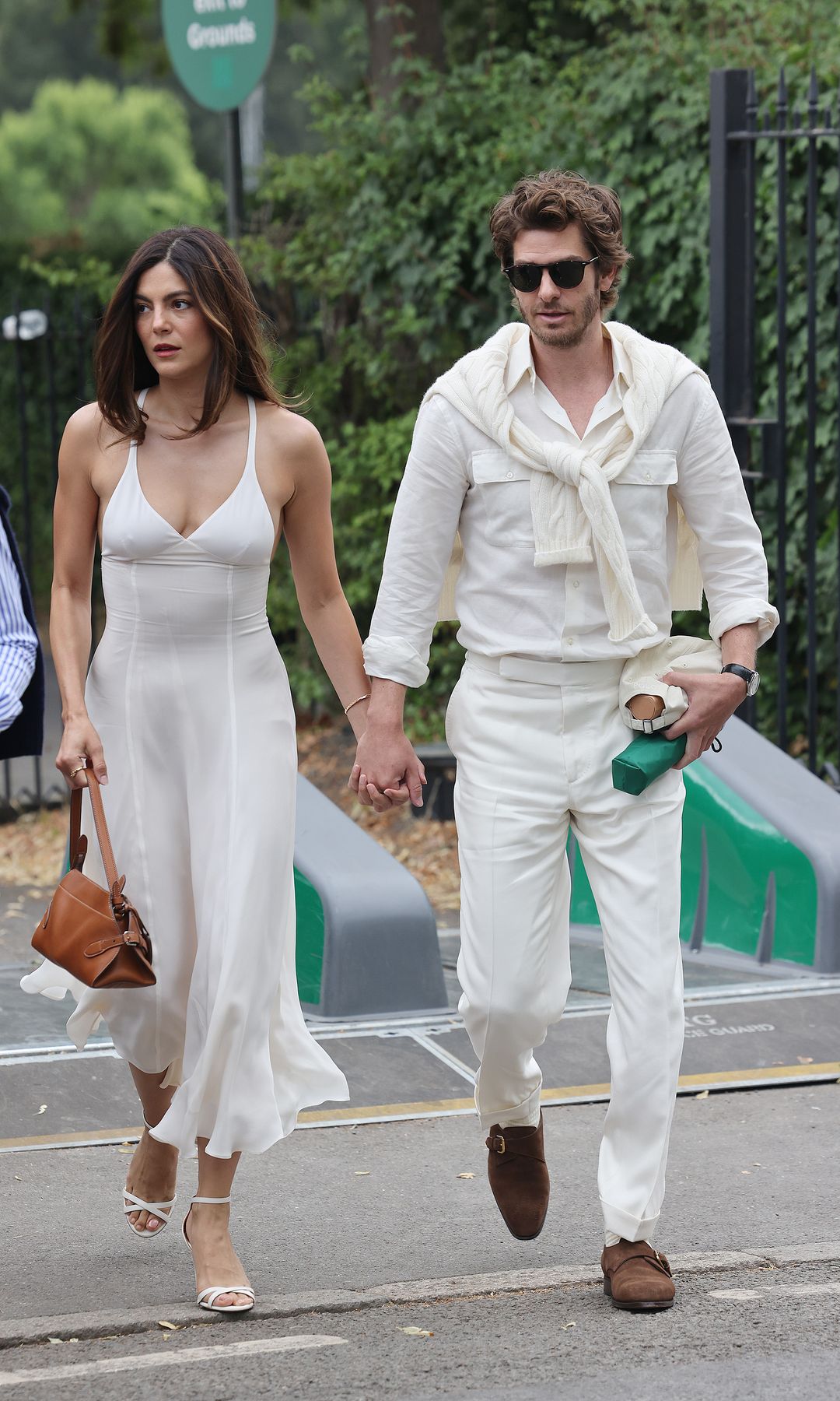 Barbaro and Garfield arriving at the Wimbledon tournament in London, England