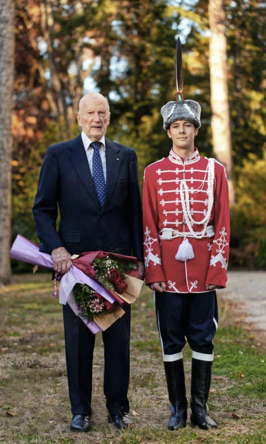Prince Simeon and his grandfather on his special day