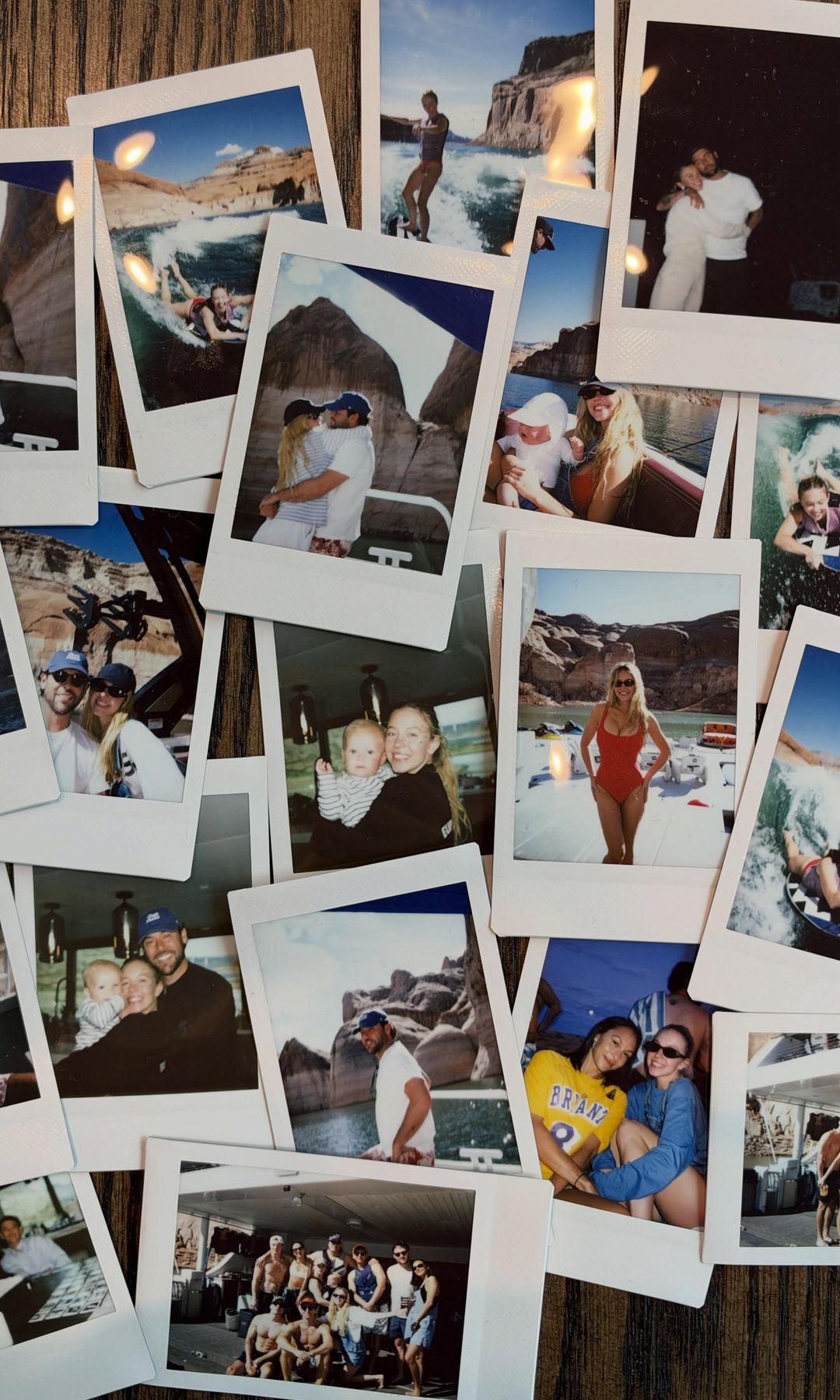 Sweeney shared a snap of various polaroids