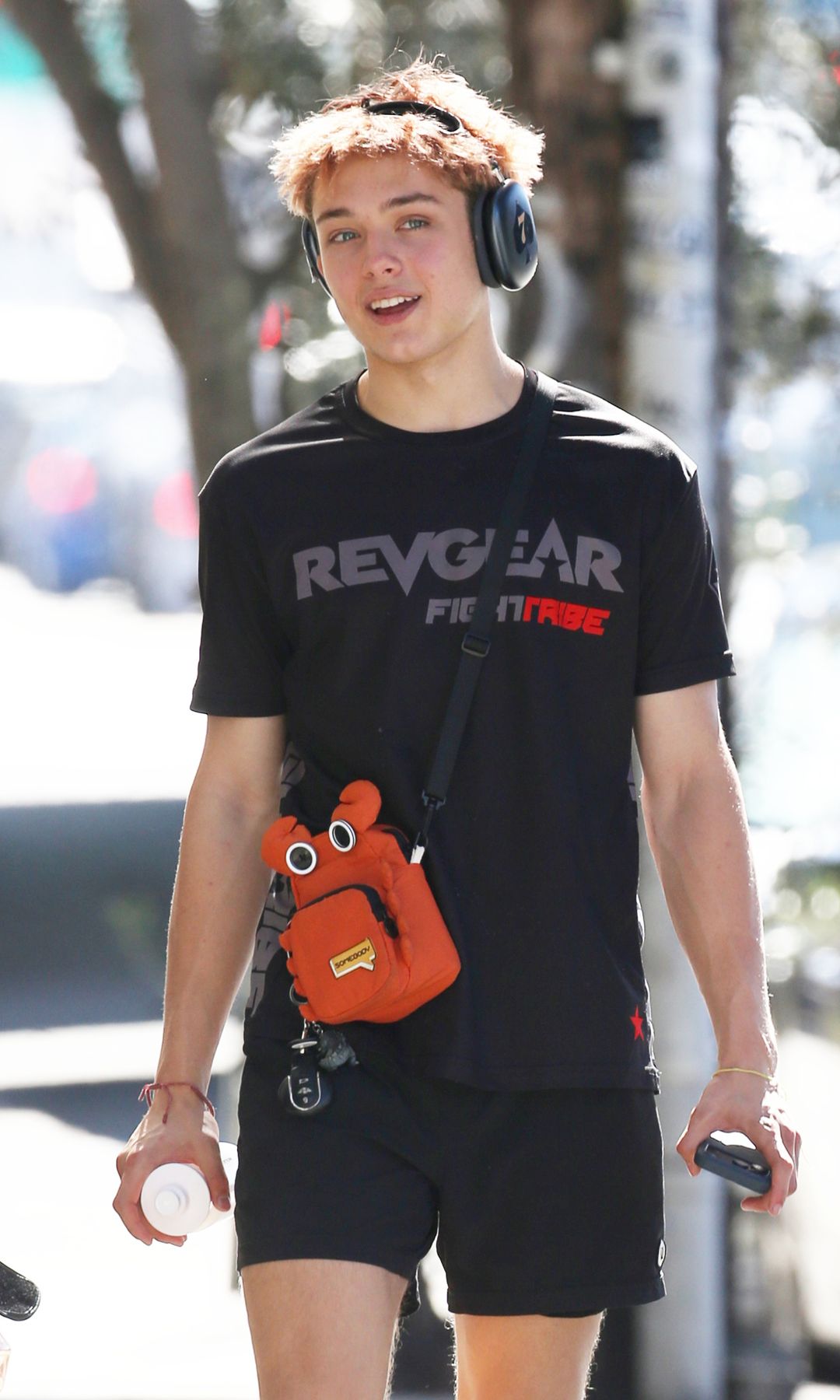 Knox Jolie was photogaphed leaving his workout