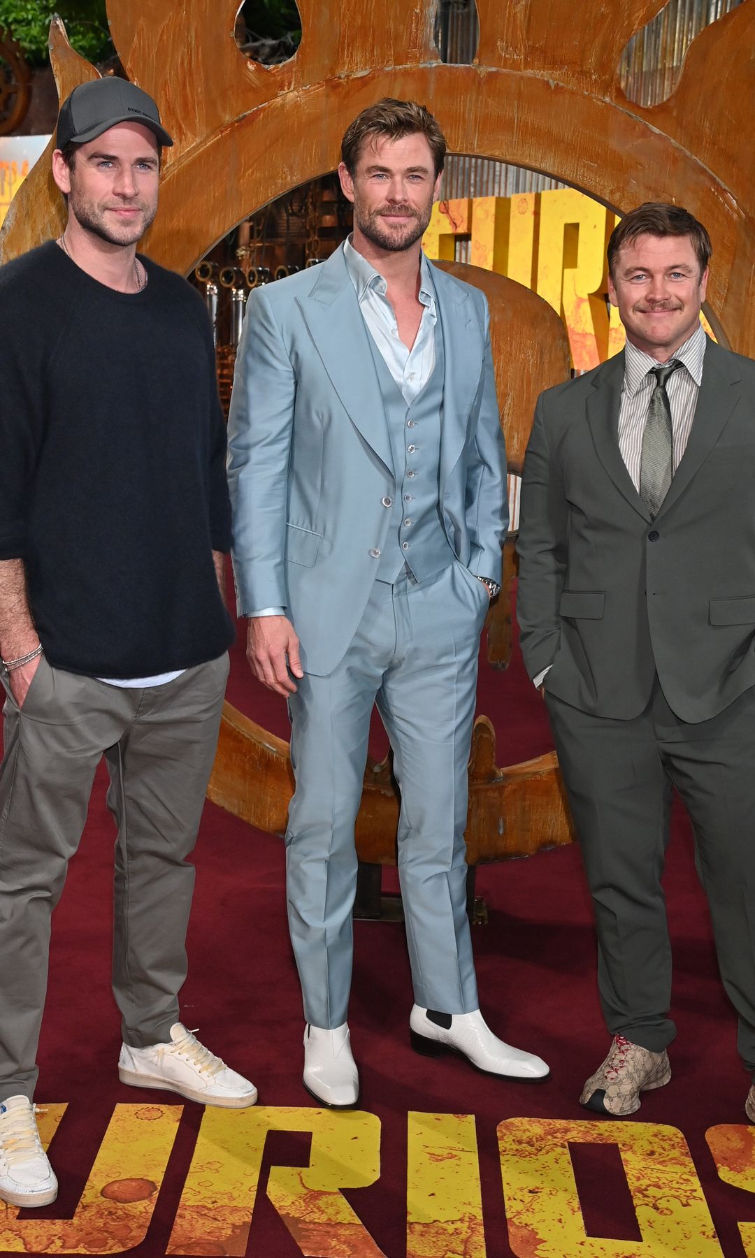 Liam, Chris and Luke at the premiere of "Furiosa: A Mad Max Saga"