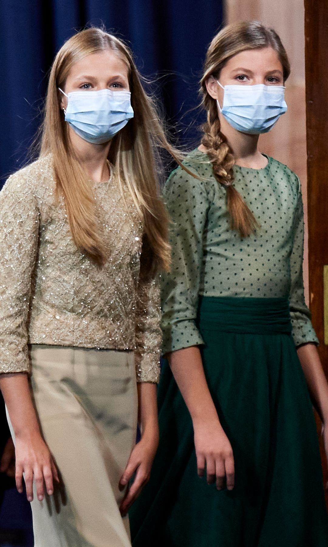 Crown Princess Leonor and Princess Sofia at the Princesa de Asturias Awards 2020 ceremony