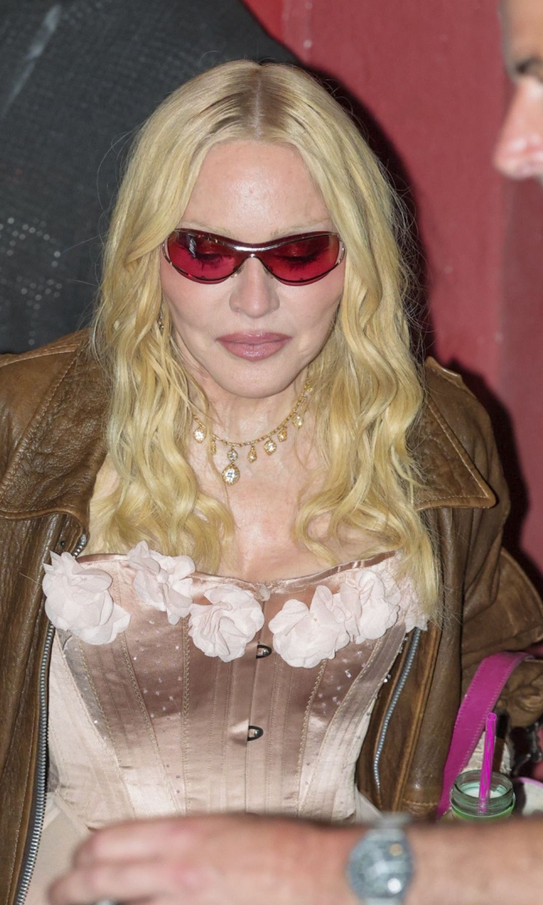 Madonna wears a pink corset for surprise West Hollywood appearance with Akeem Morris