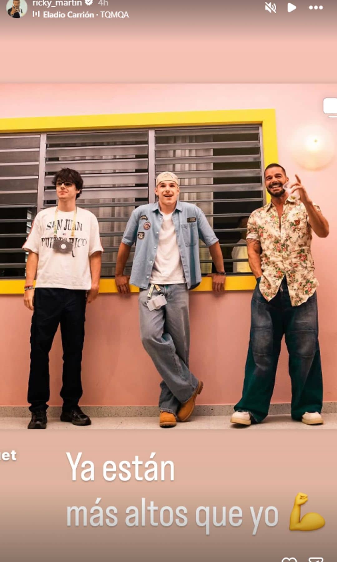 Ricky alongside his sons, Tino and Matteo