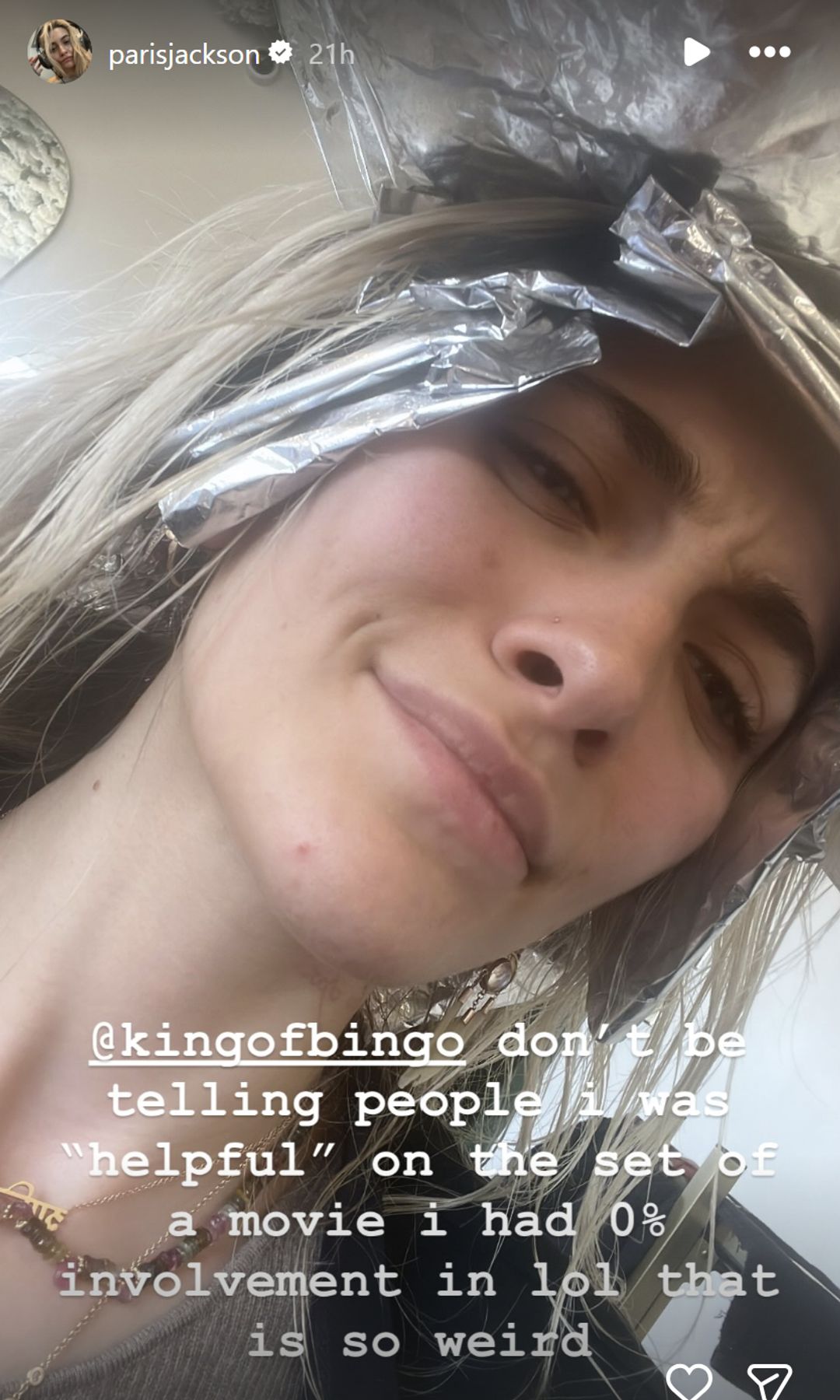 Jackson shared her thoughts on her Instagram stories