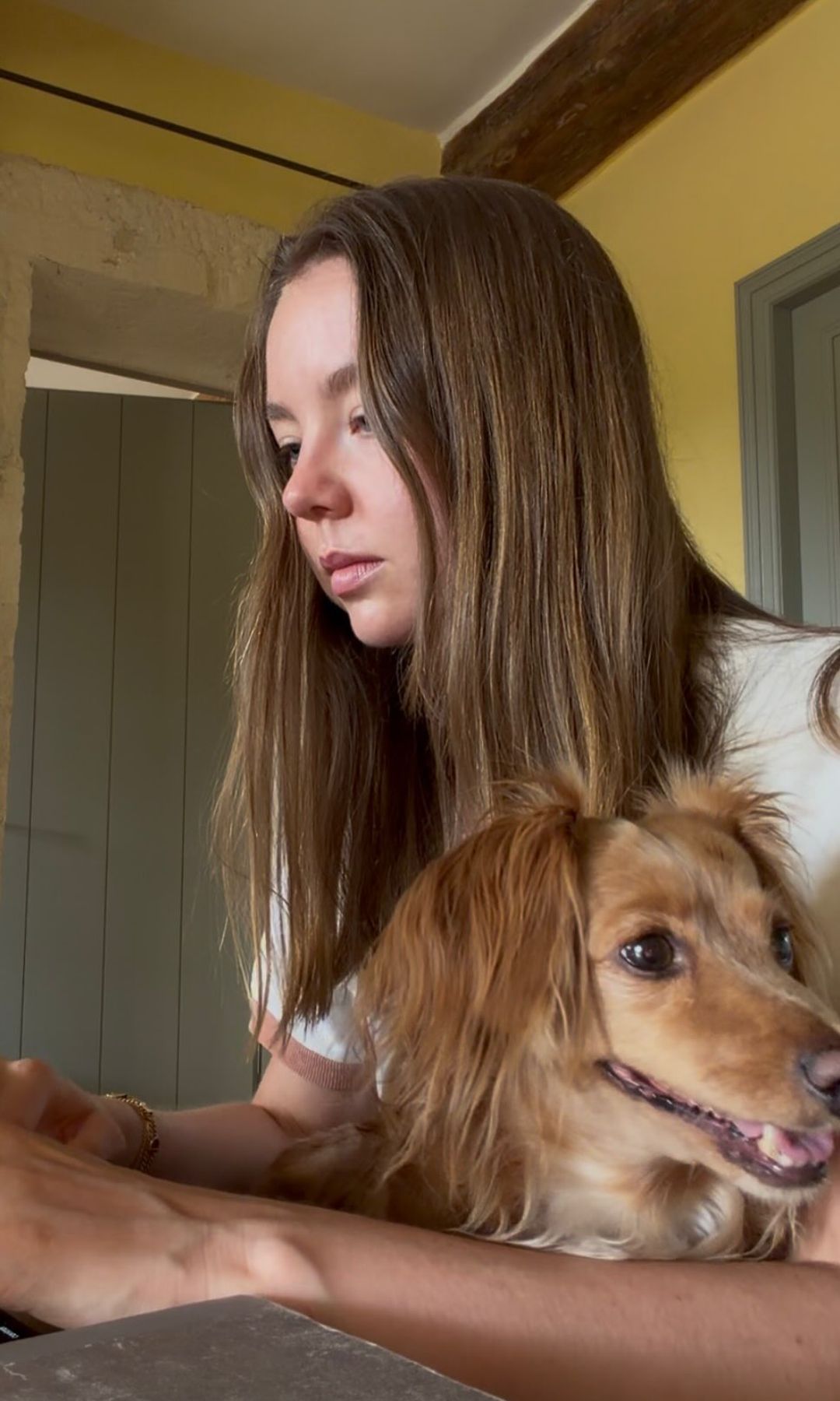 Alexandra shared a photo with her adorable dog