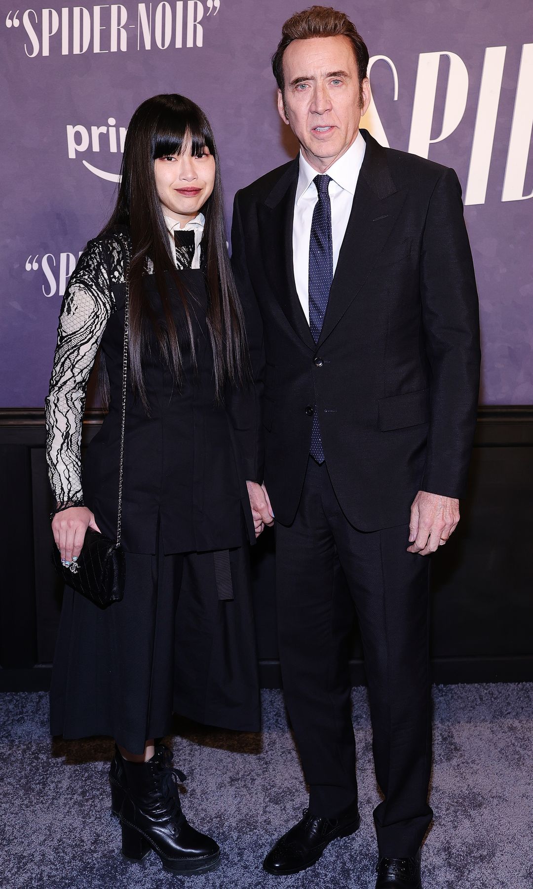 Nicolas Cage and Riko Shibata at the "Spider-Noir" world premiere