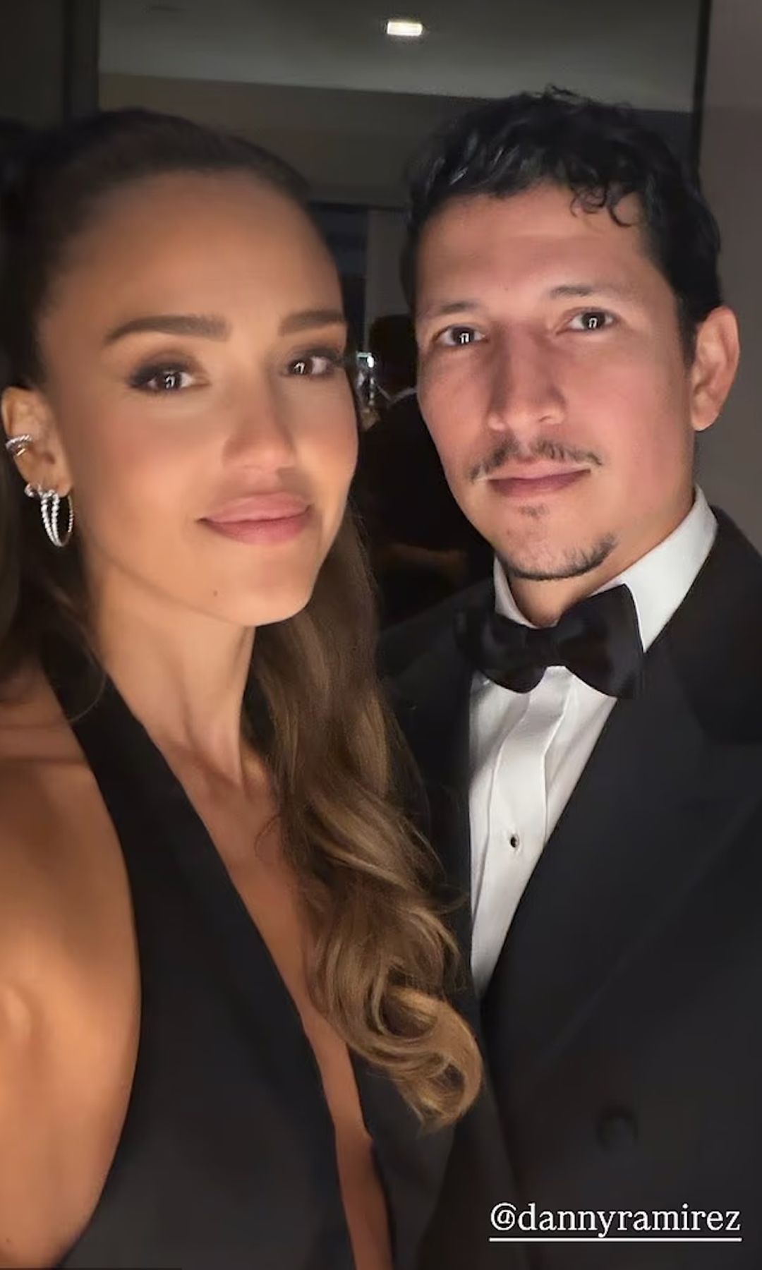 Jessica Alba and boyfriend Danny Ramirez in their looks for Taylor Swift's wedding