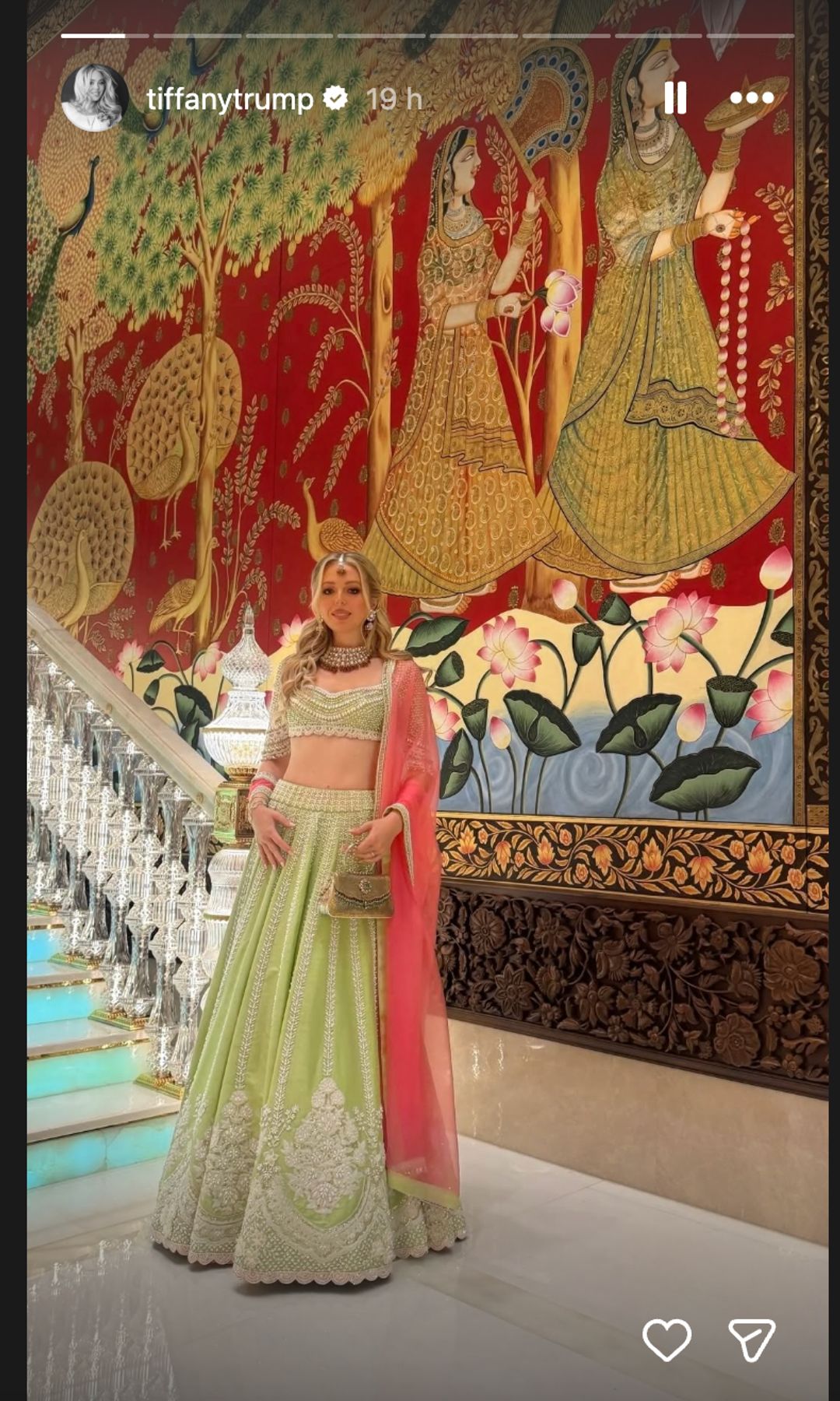 Tiffany attended a celebration hosted by the Ambanis, one of the wealthiest families in India