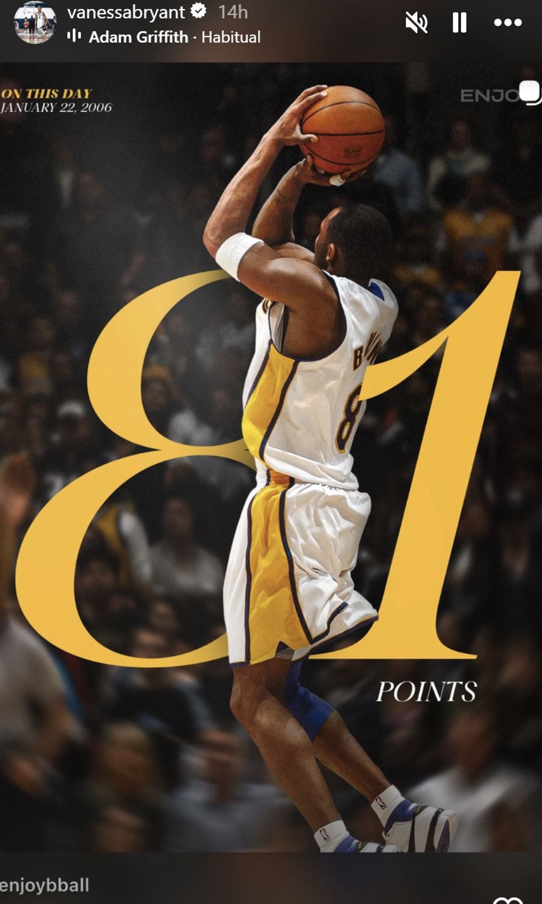 Kobe scored 81 points in a single game