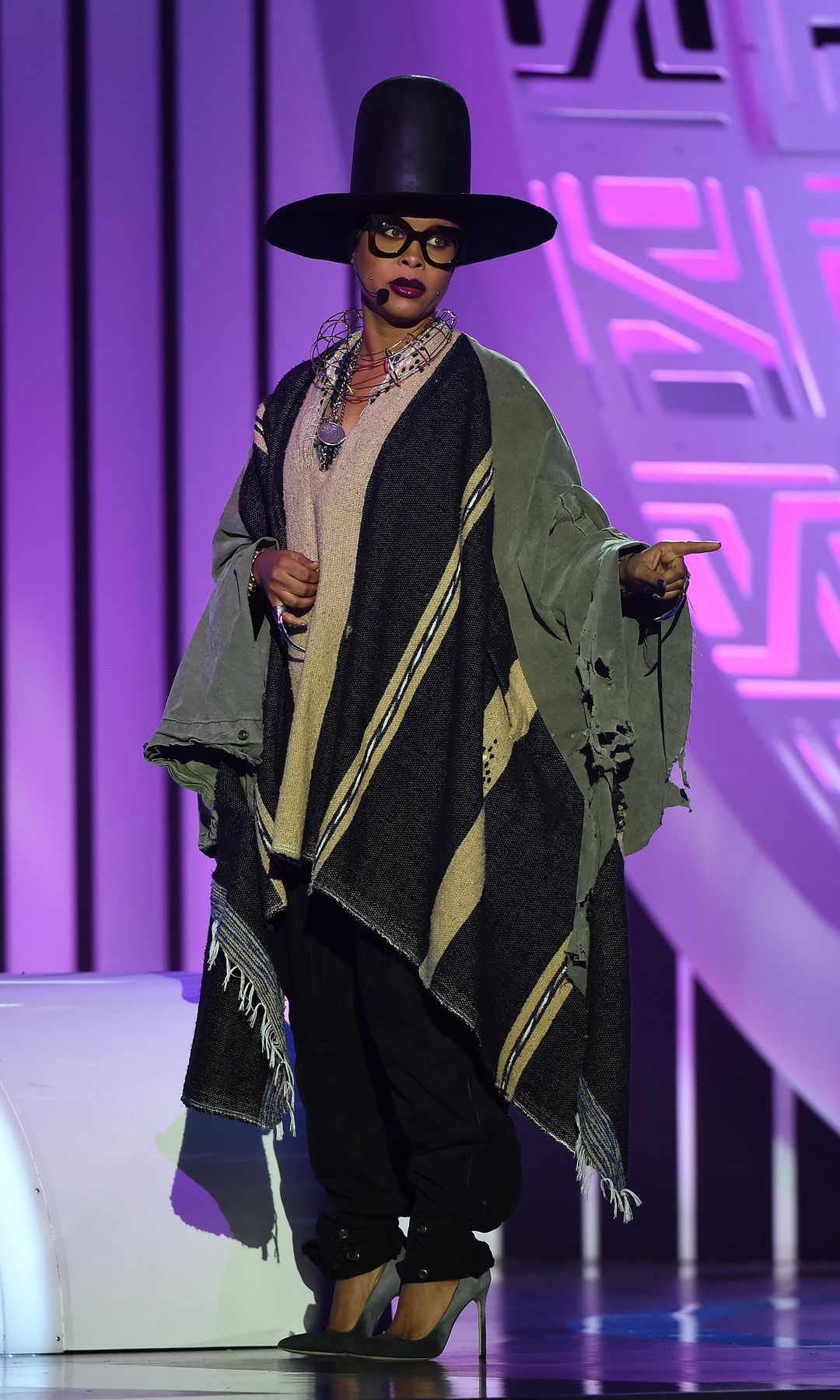 Host Erykah Badu speaks during the 2015 Soul Train Music Awards on November 6, 2015 in Las Vegas