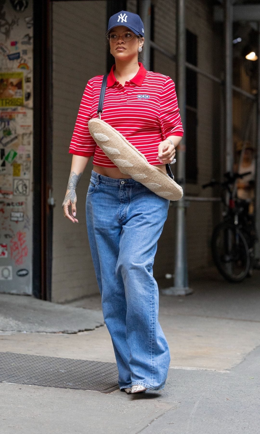 Rihanna Carries Baguette Bag in NYC After Shutting Down Met Gala with Pregnancy Reveal