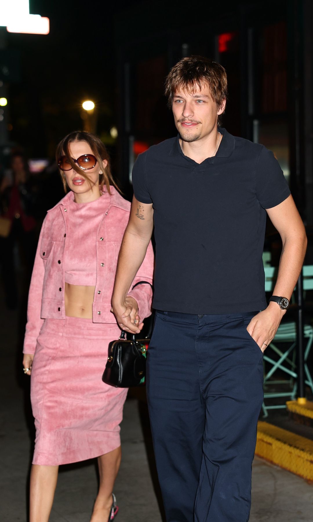 Millie Bobby Brown and Jake Bongiovi leaving a restaurant in New York