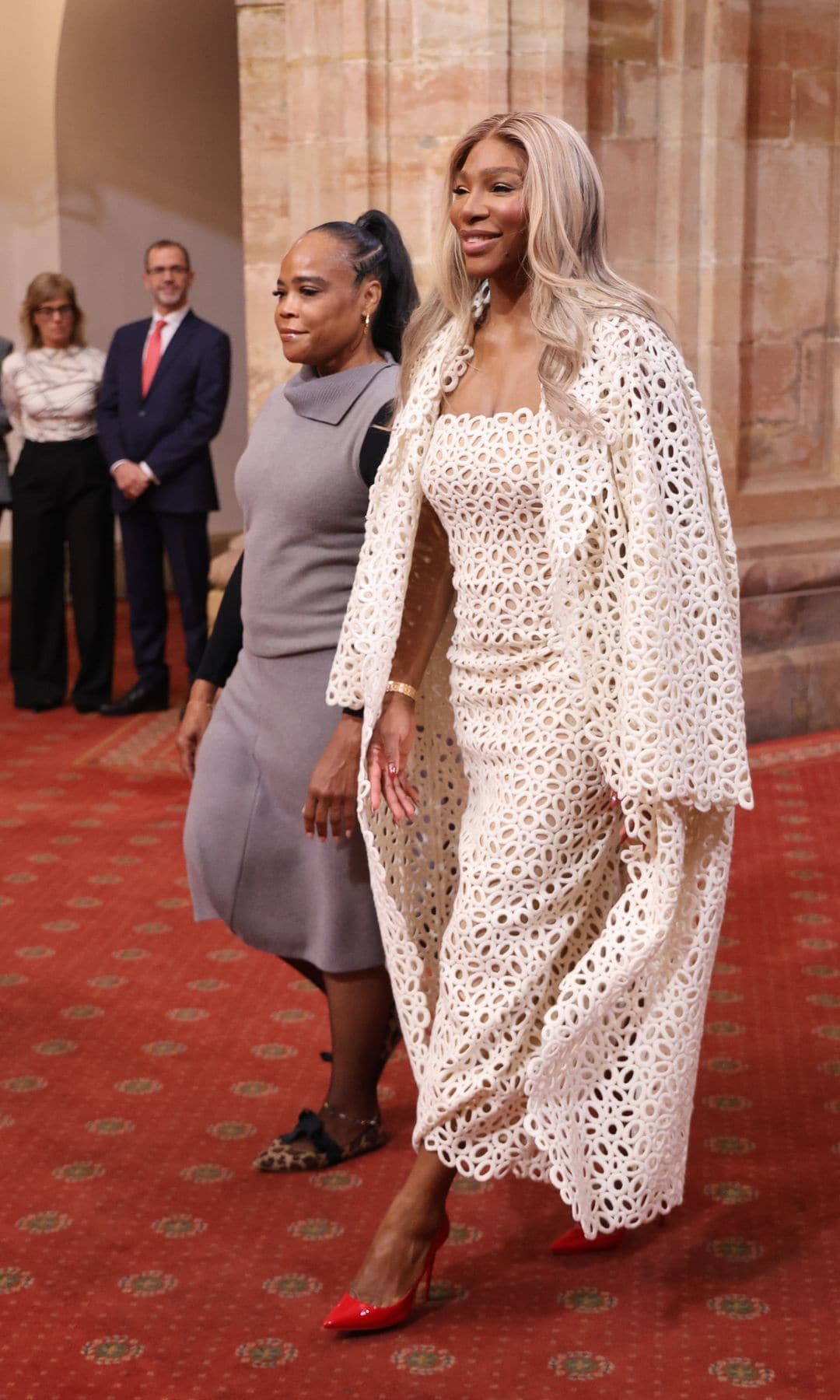 Williams looked stunning in an Ellie Saab ensemble