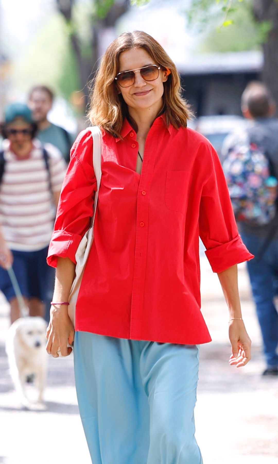 Katie Holmes shares her beauty struggles while doing a makeup-free GRWM