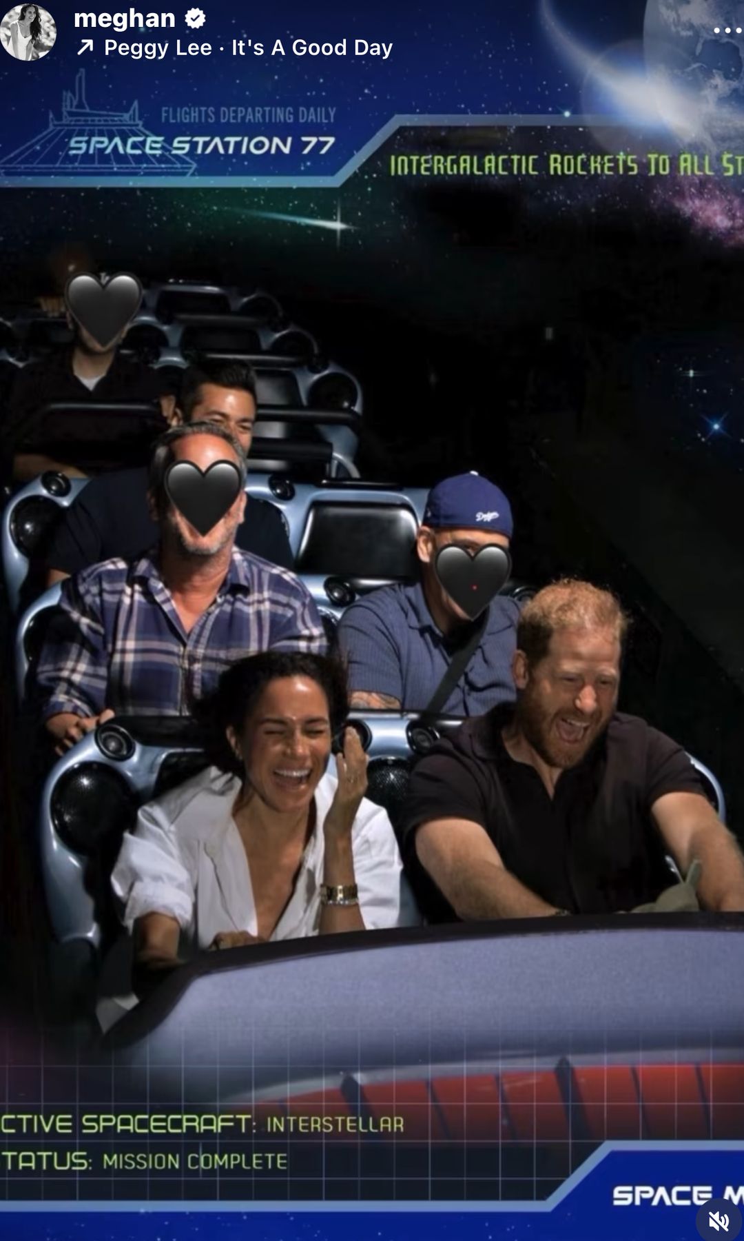 Meghan and Harry looked like they were having a blast on Space Mountain...As Walt Disney once said, "Adults are only kids grown up, anyway"