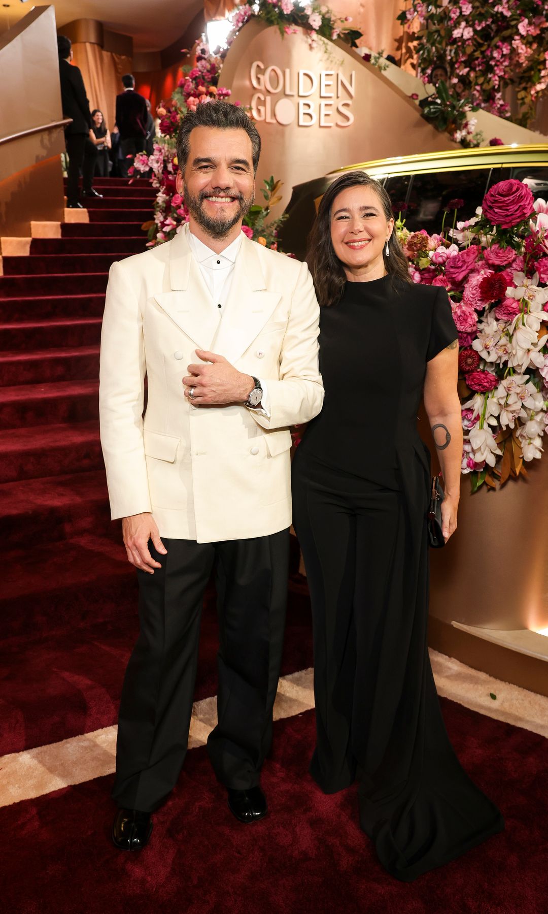 Wagner Moura and Germaine Le attend the 83rd Annual Golden Globe Awards