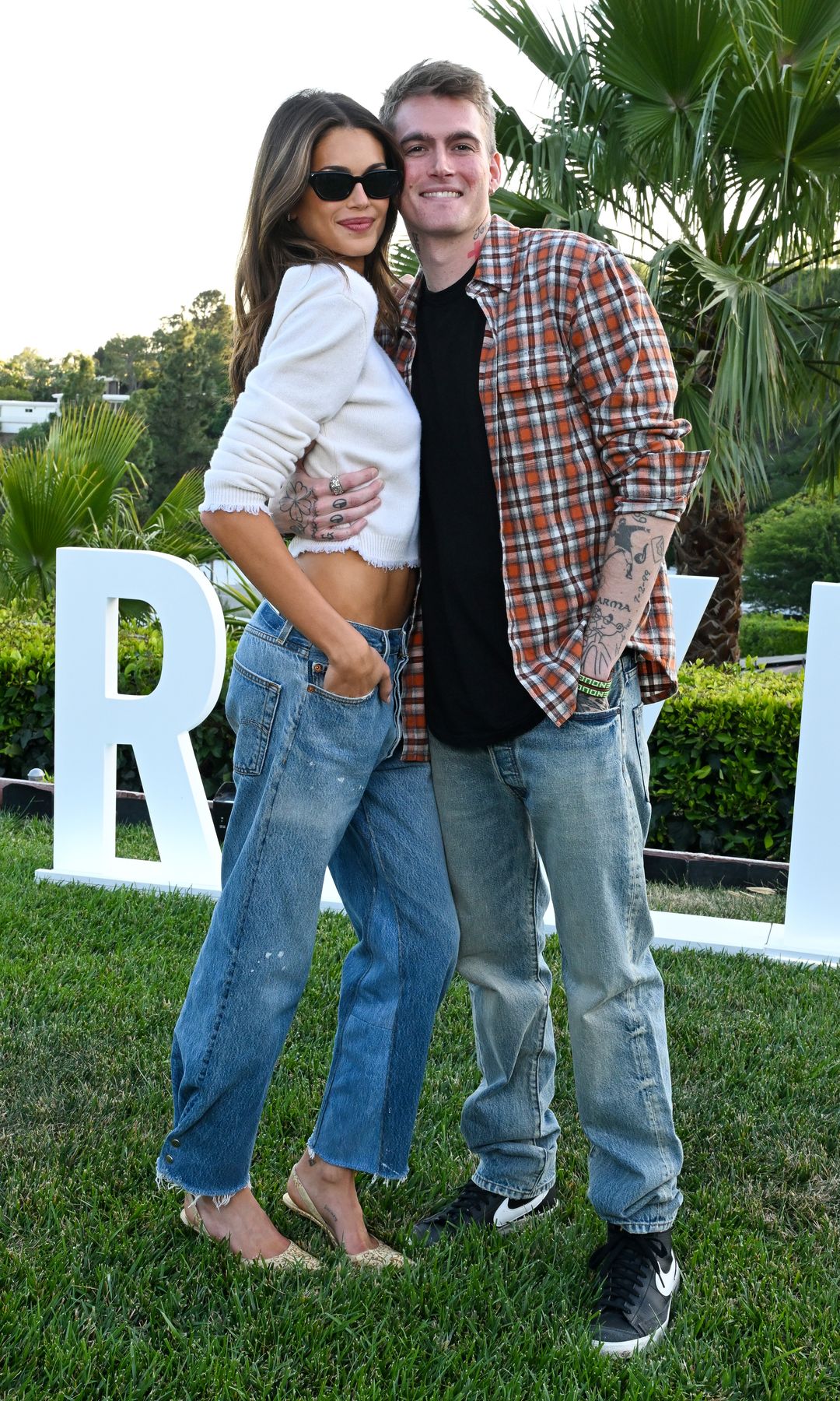 Kaia Gerber and Presley Gerber at RE/DONE x Kaia Gerber 'Short/Cuts' Launch Event in May of this year