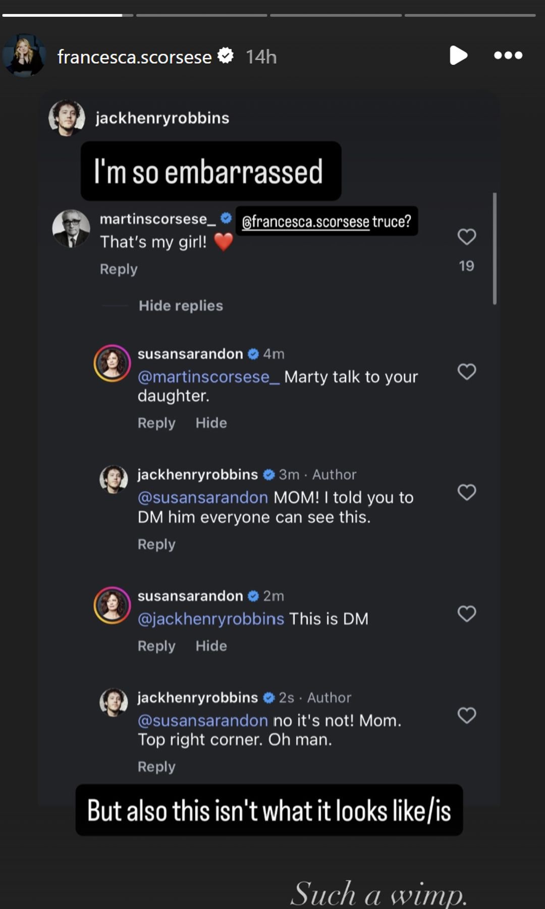 Jack Robbins shared a hilarious screenshot of his parents experiencing some tech glitches