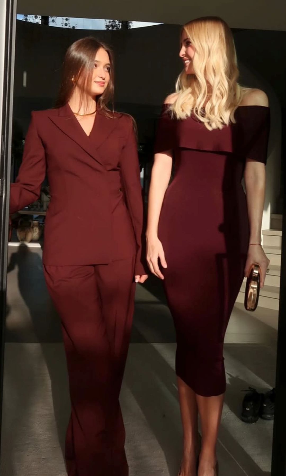 Ivanka Trump and daughter Arabella step out in coordinated burgundy looks in Miami