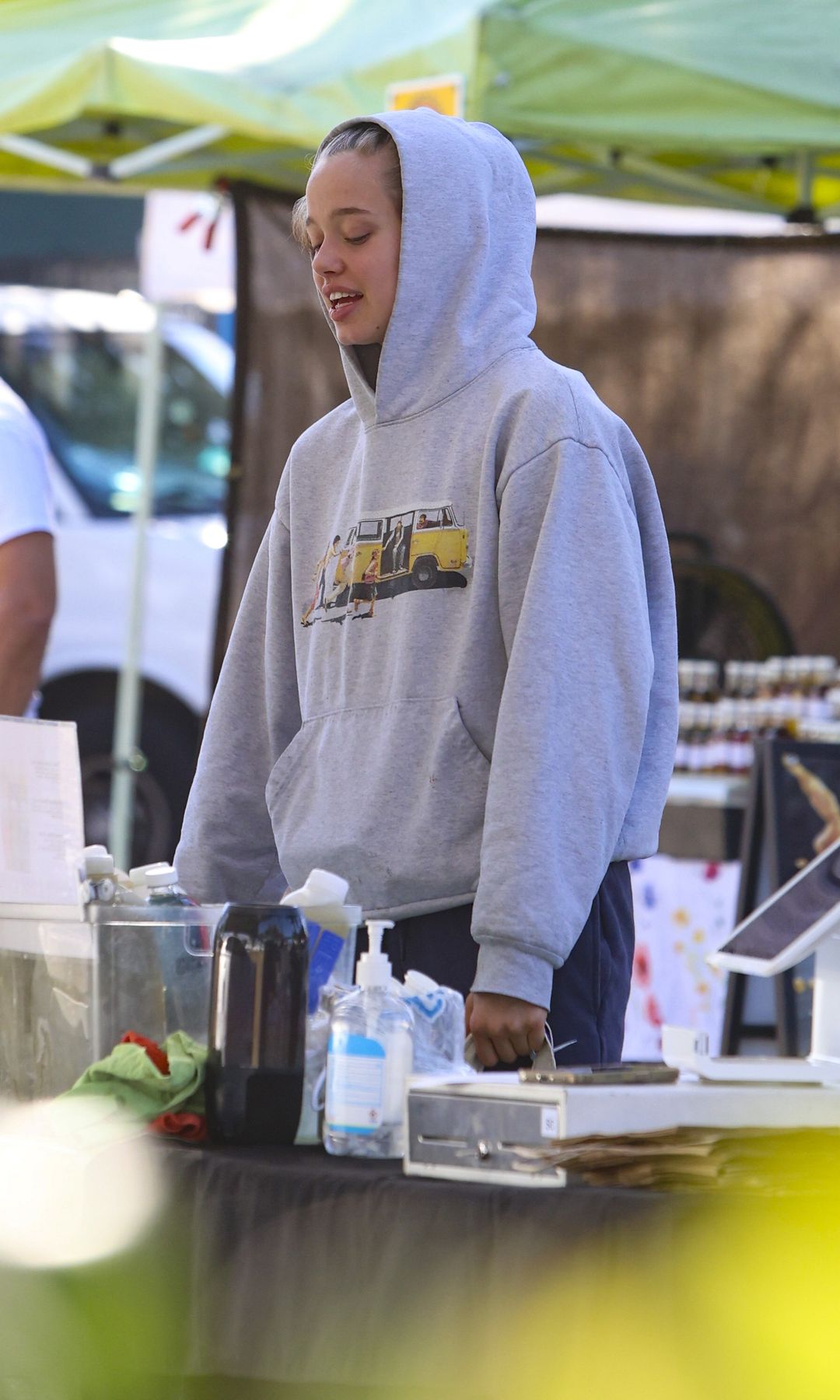 She was spotted at her local farmer's market