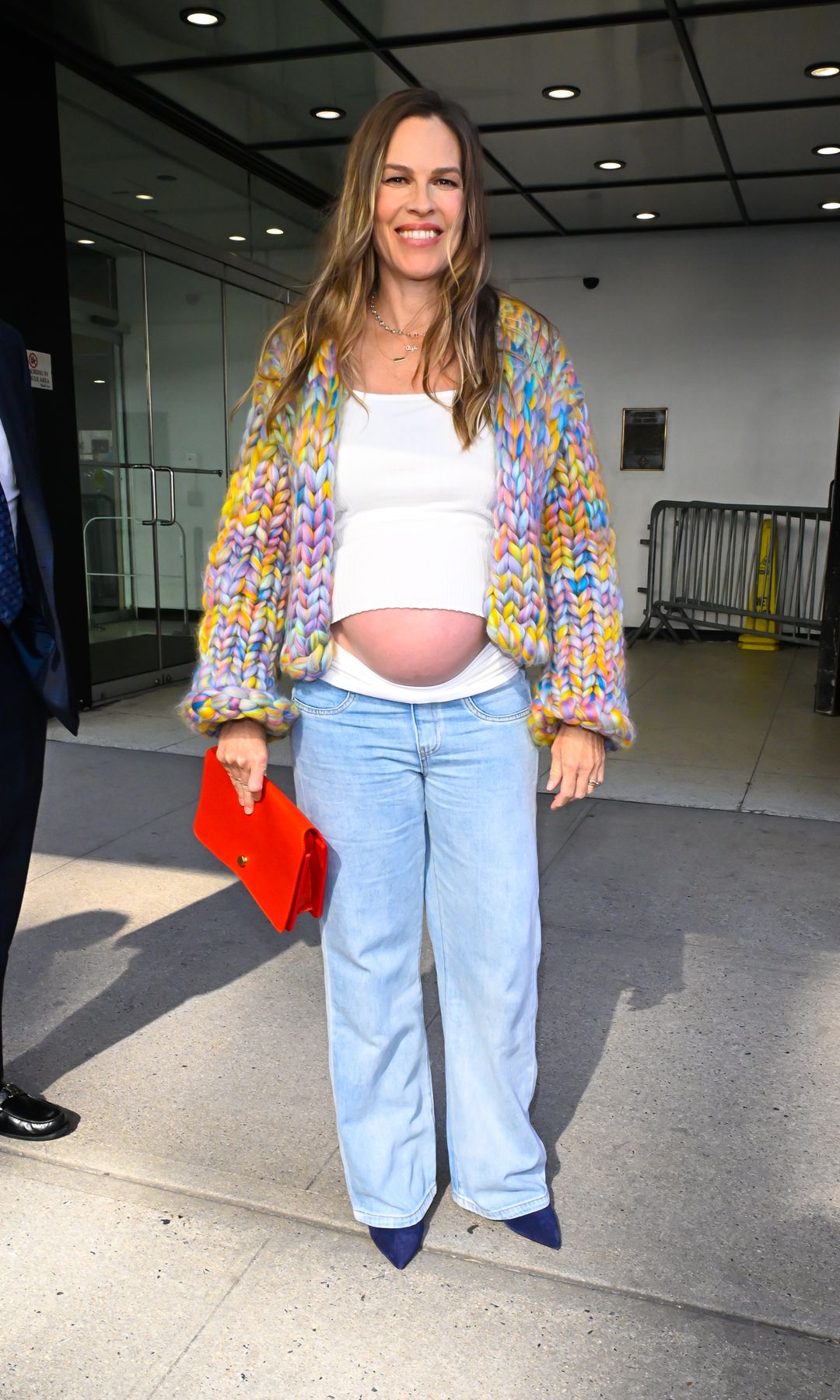 Actress Hilary Swank is seen leaving "Drew Barrymore Show" on October 15, 2026 in New York City.