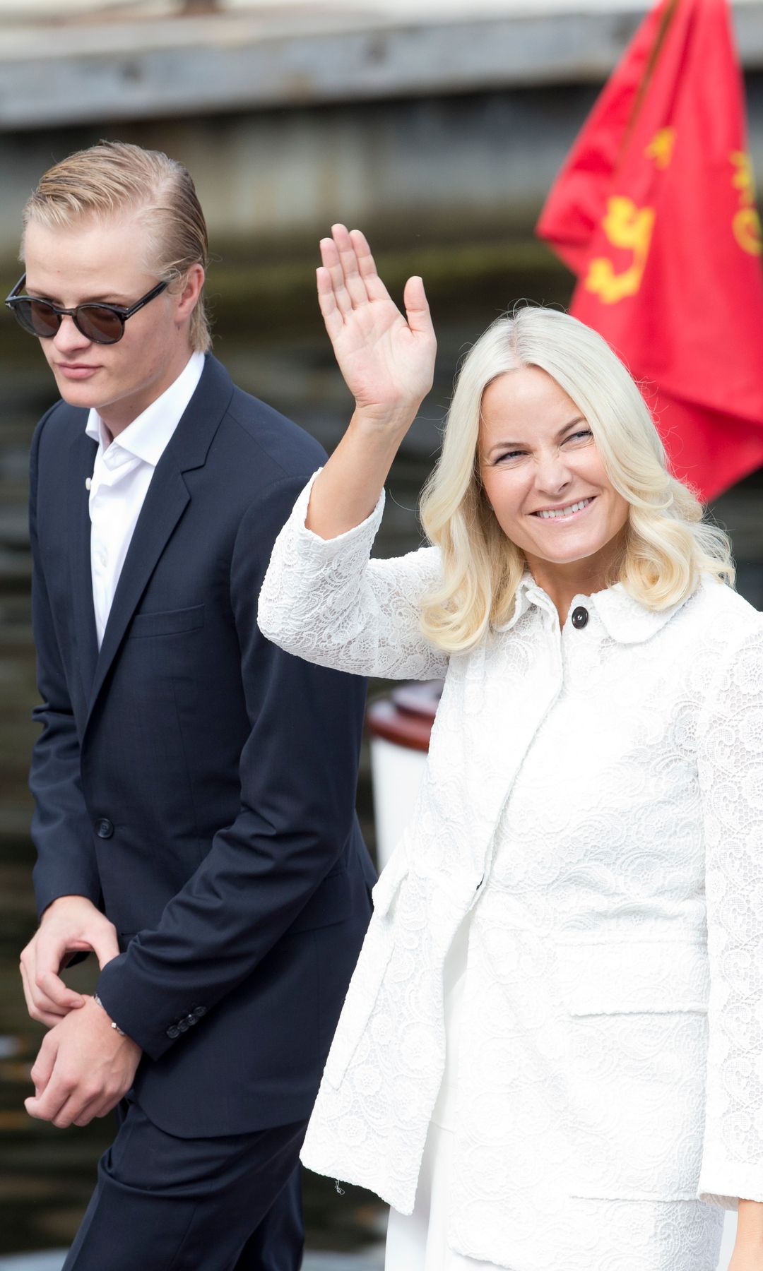 Crown Princess Mette-Marit of Norway, and her son, Marius Borg Hoiby