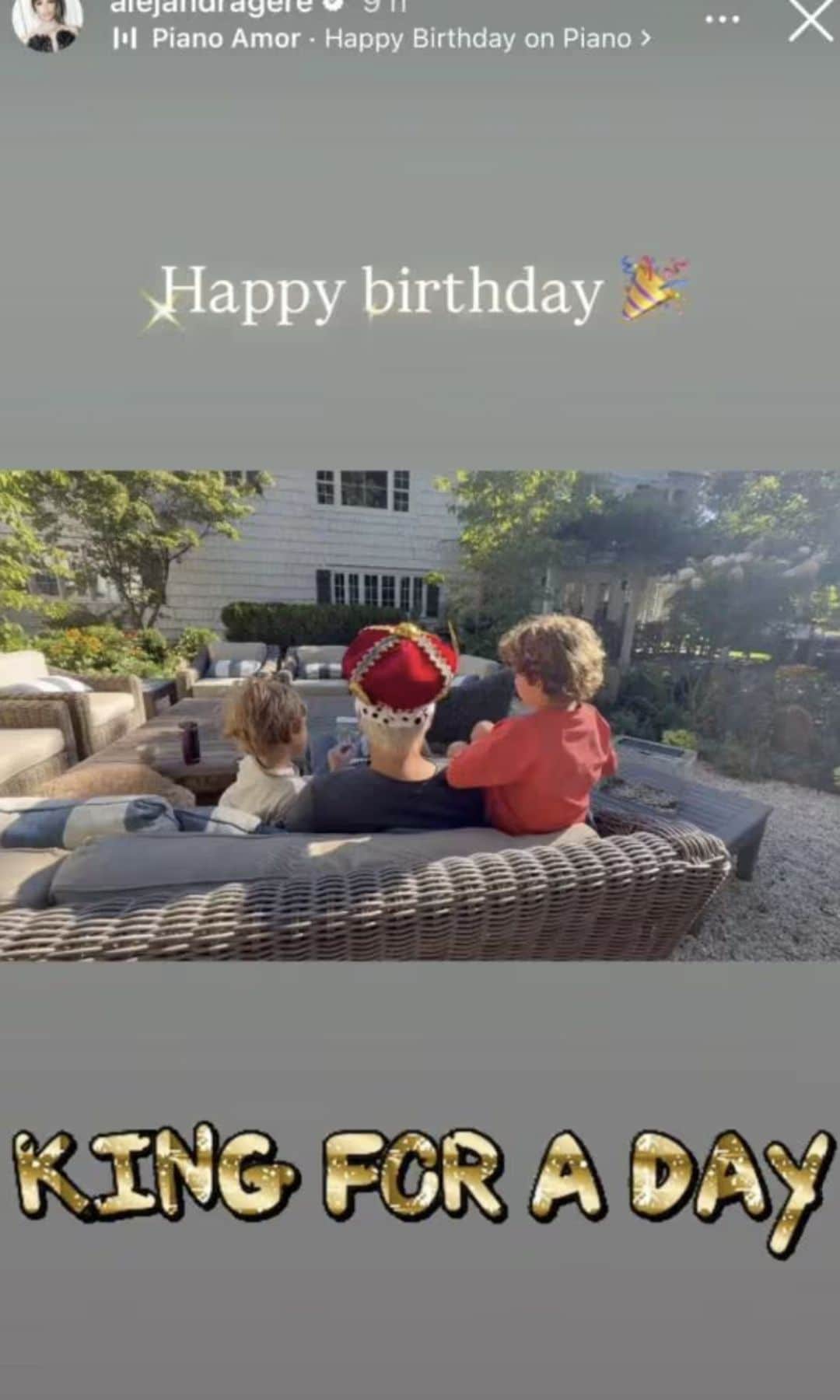 Alejandra shared an adorable photo of her husband and sons