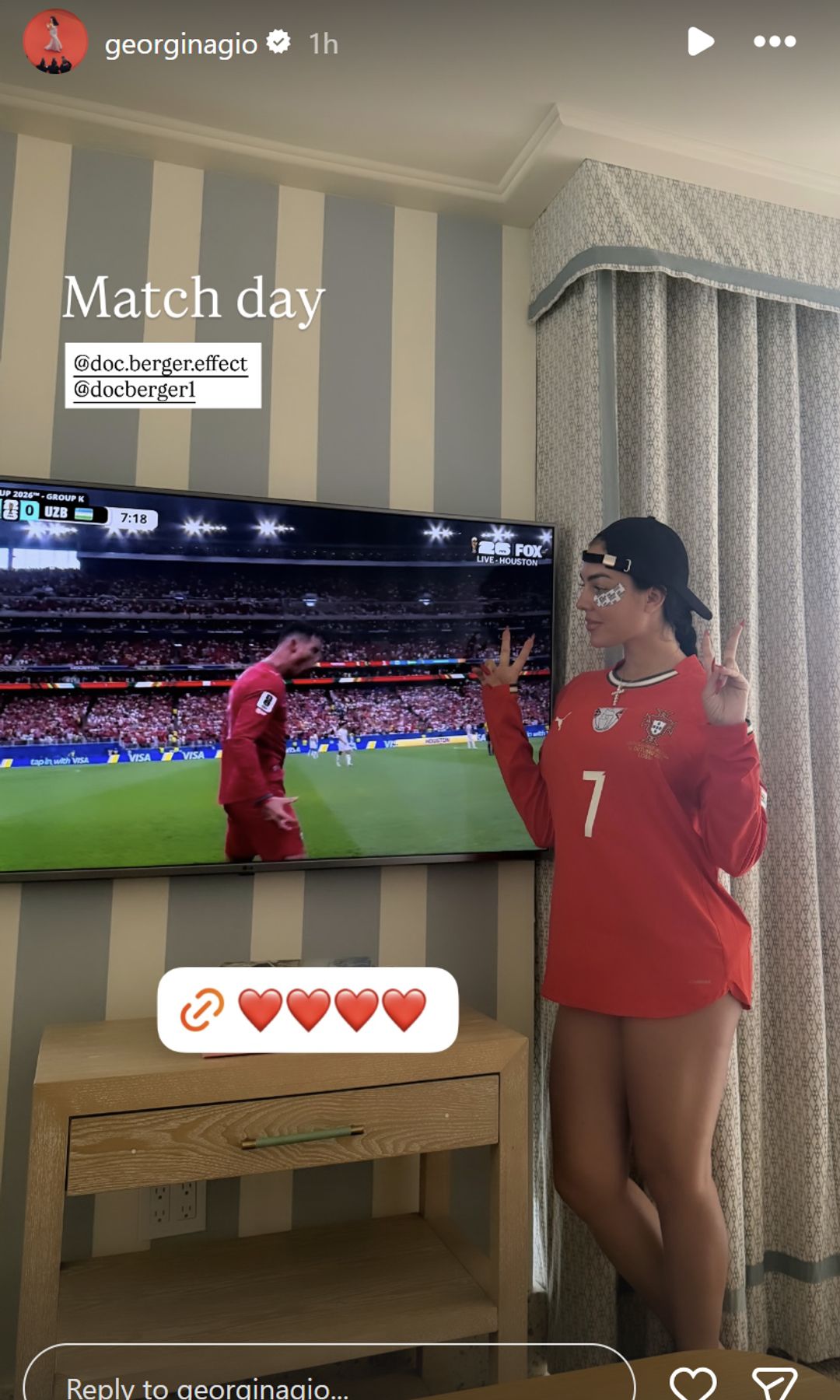 Rodriguez has been supporting Ronaldo from afar