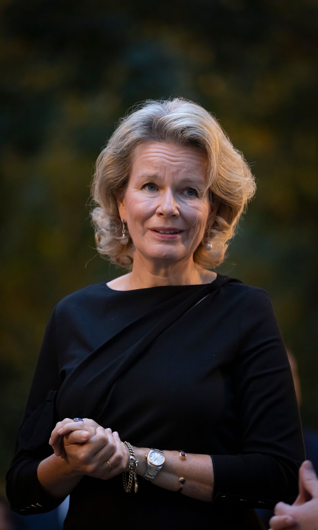 Queen Mathilde of Belgium pays tribute to the 9/11 victims at the 9/11 Memorial 25 years in the month of the 25th anniversary of the attacks at the World Trade Center