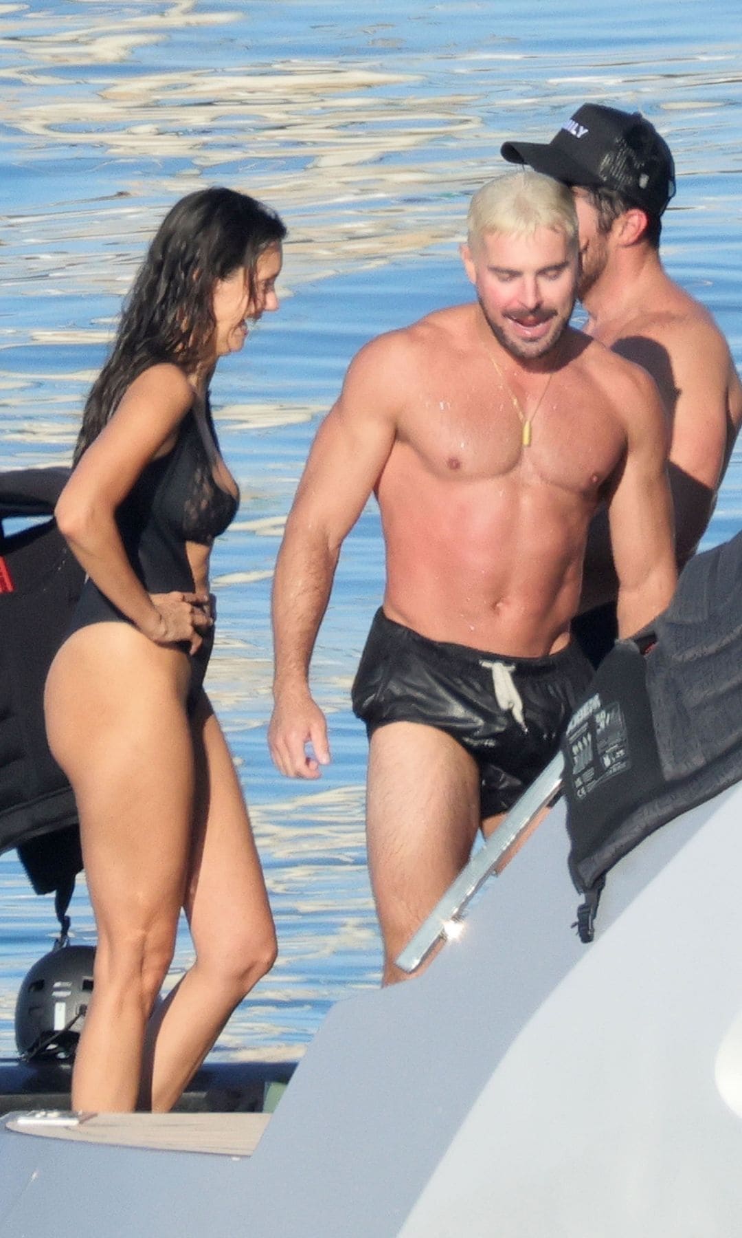 Efron showed off a new hairstyle for the occasion