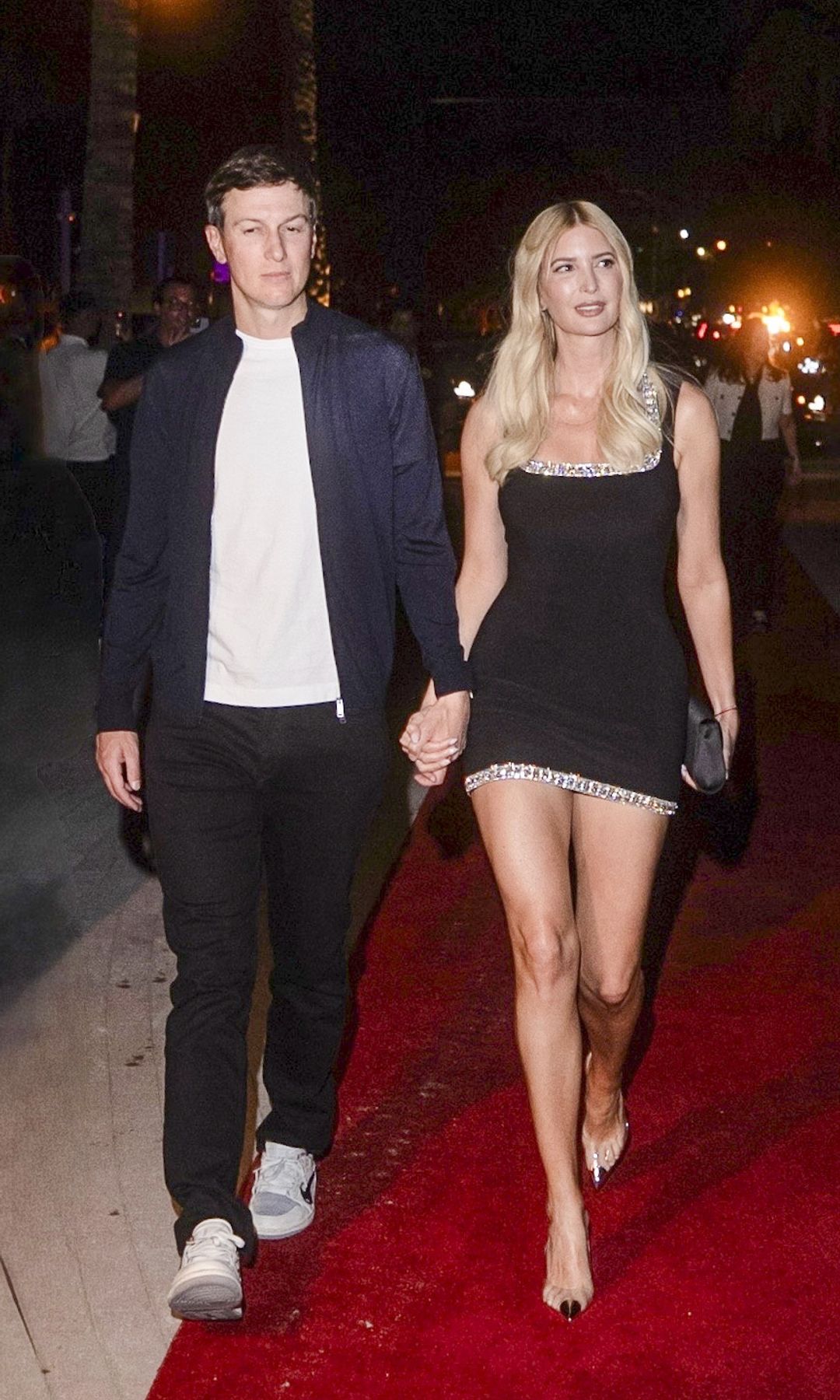 She opted for a little black dress for the occasion