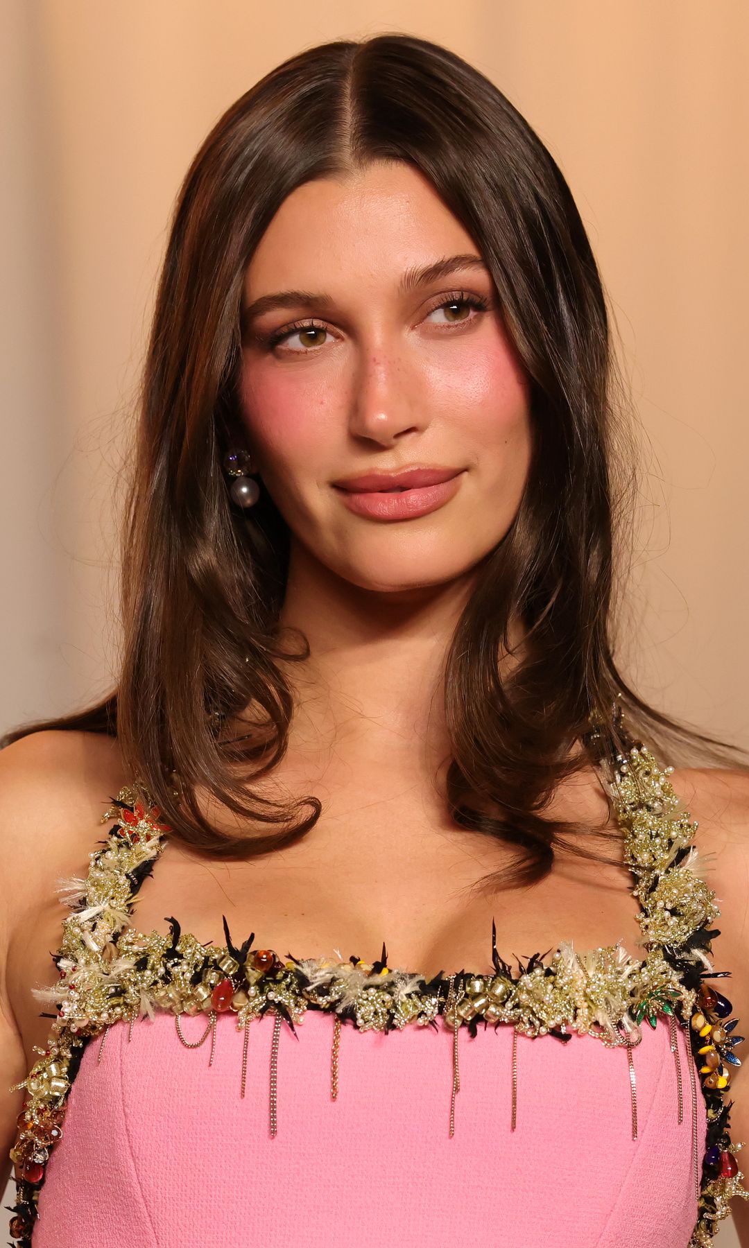 Hailey Bieber takes lingerie dressing in a dramatic direction with a butterfly-inspired look