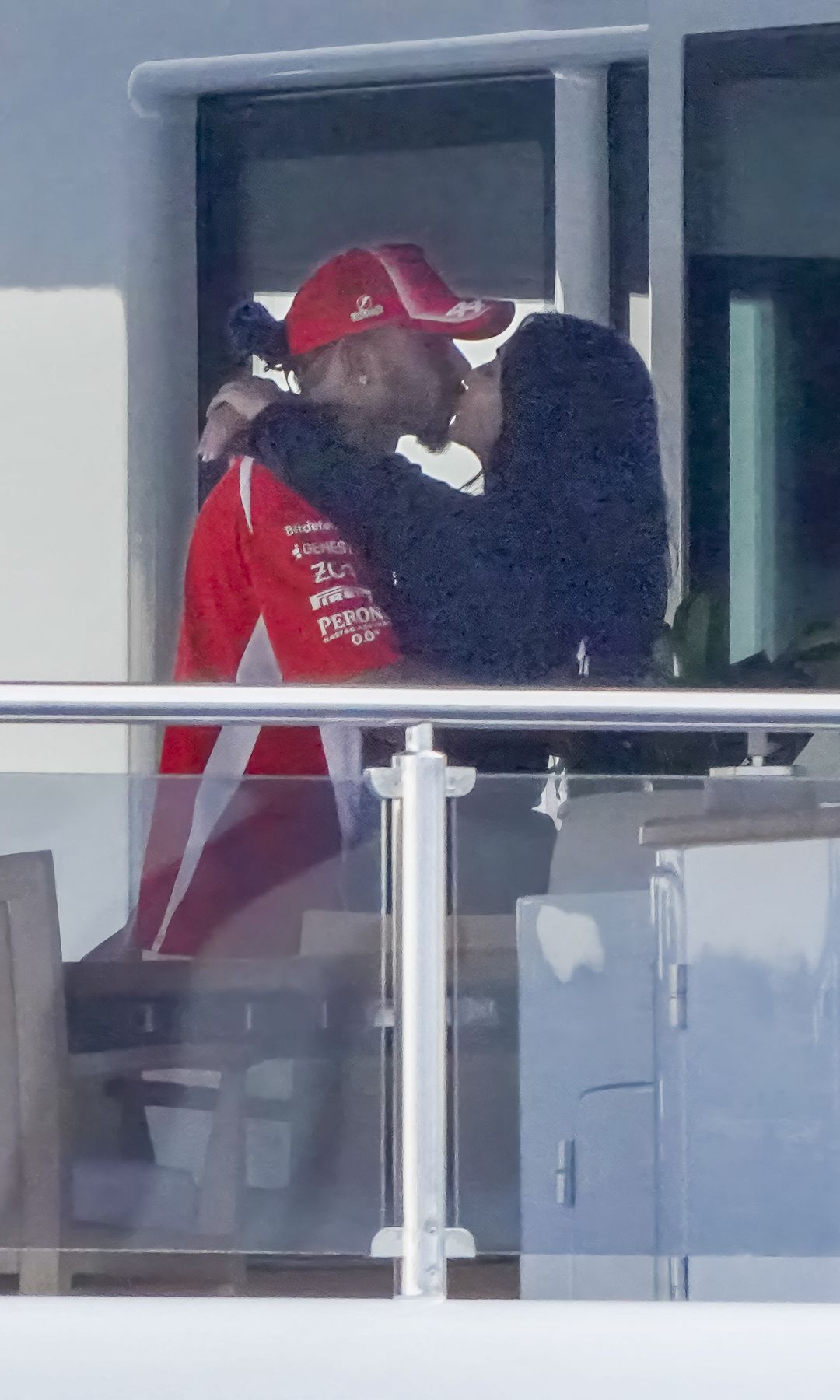 Lewis Hamilton met up with Kardashian after his win