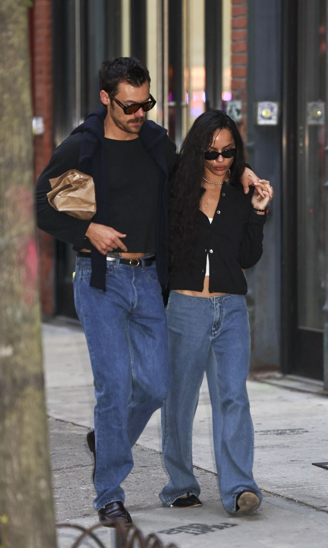 The pair were seen wearing matching outfits in the city